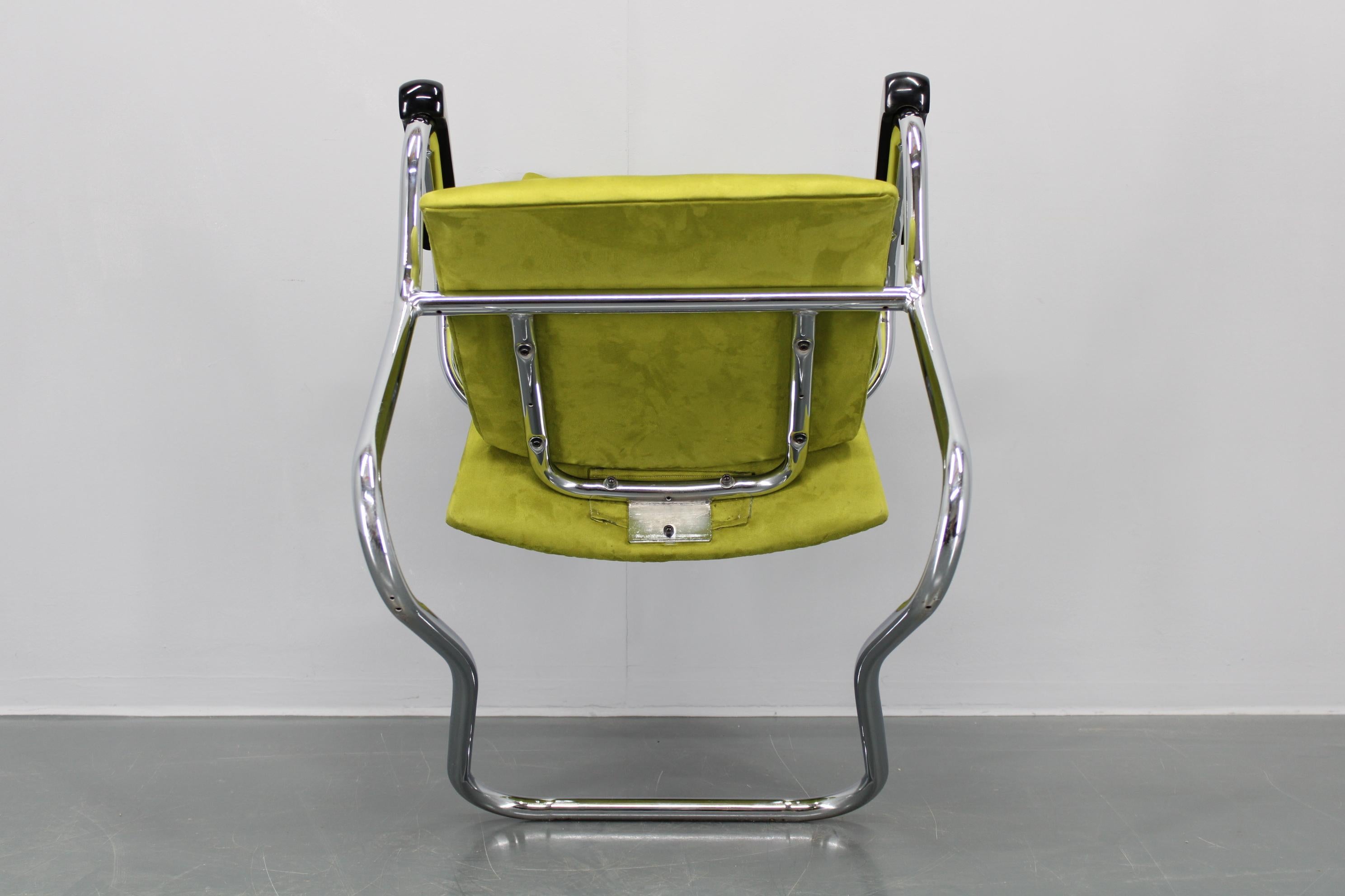 1970s German Tubular Armchair or Desk Chair, Restored For Sale 6
