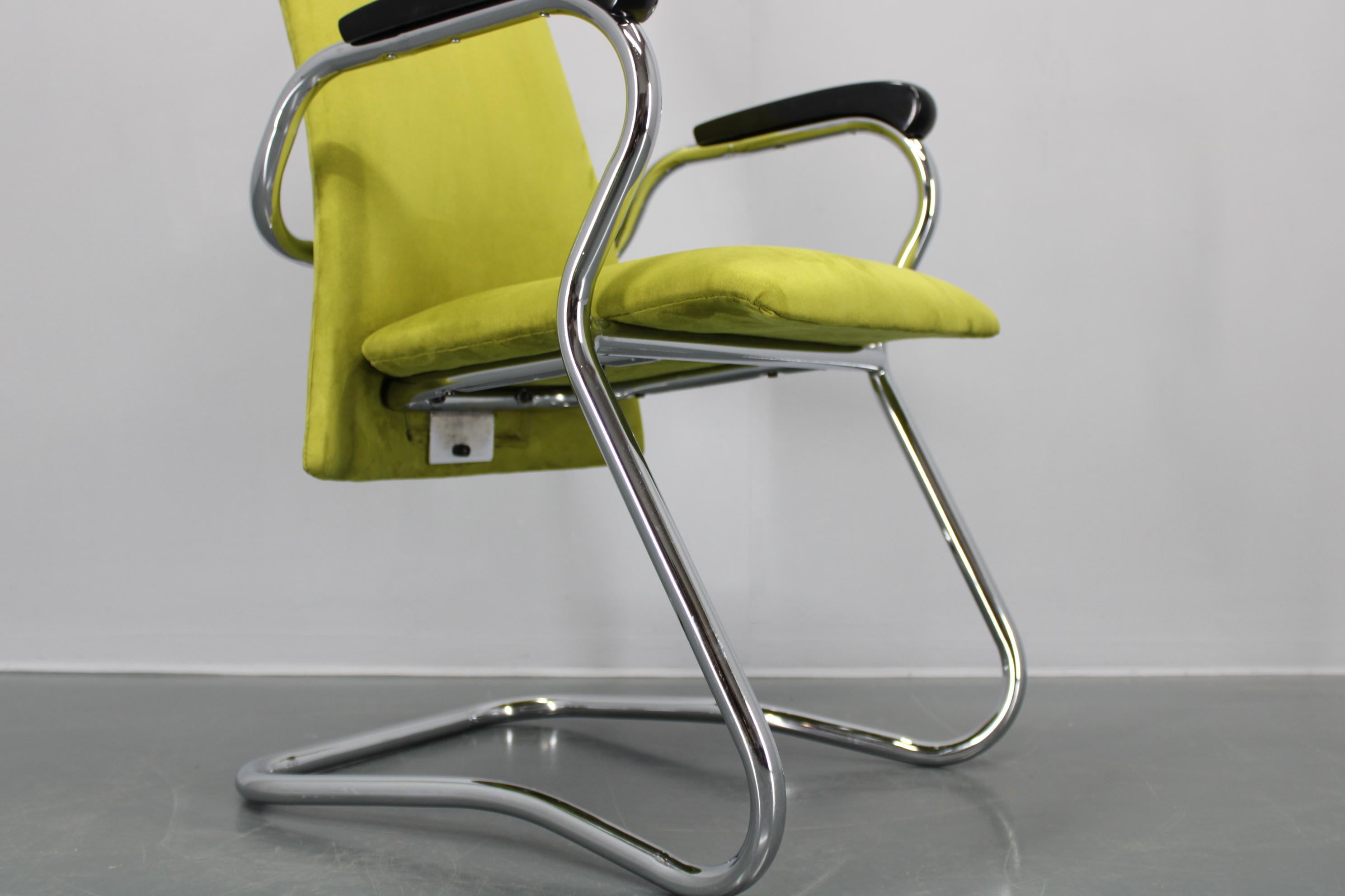 1970s German Tubular Armchair or Desk Chair, Restored For Sale 1