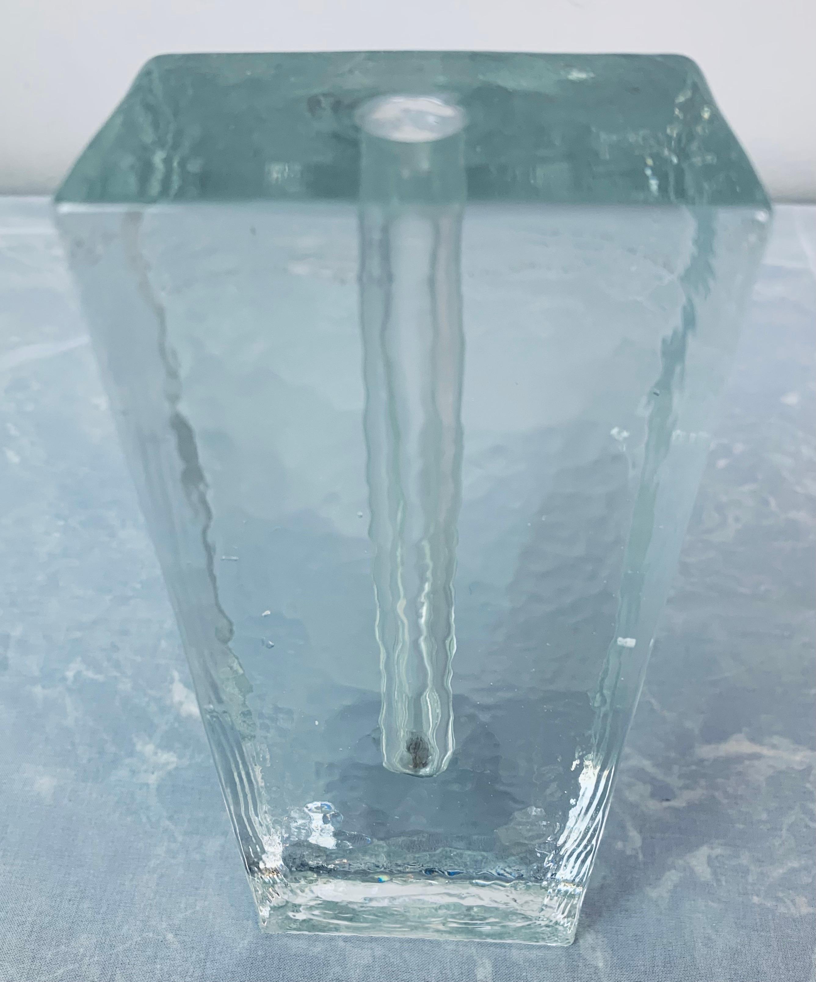 1970s German Wiesenthal Solifleur Bud Block Rectangular Glass Vase - Klaus Breit 2