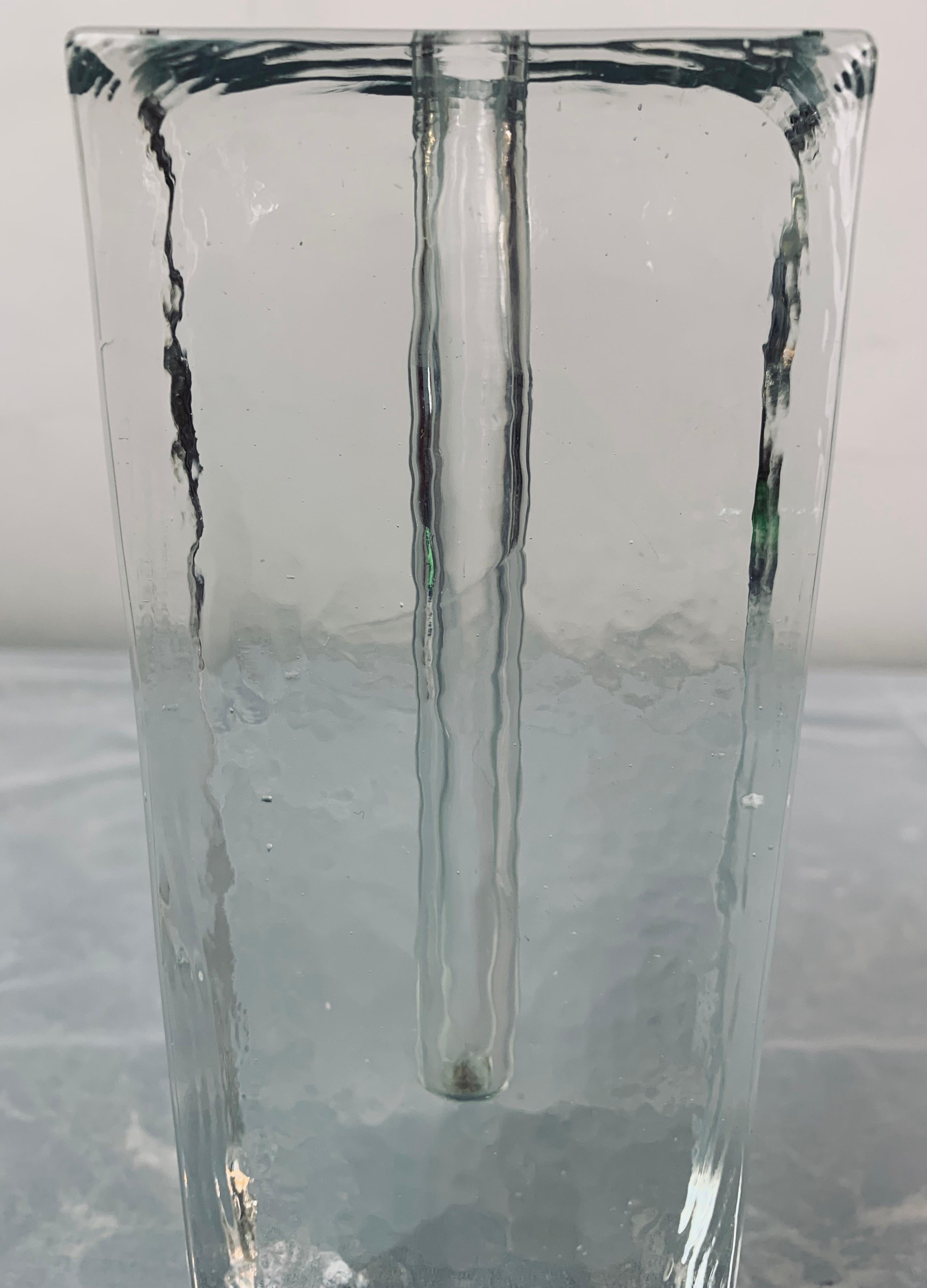 1970s German Wiesenthal Solifleur Bud Block Rectangular Glass Vase - Klaus Breit 3