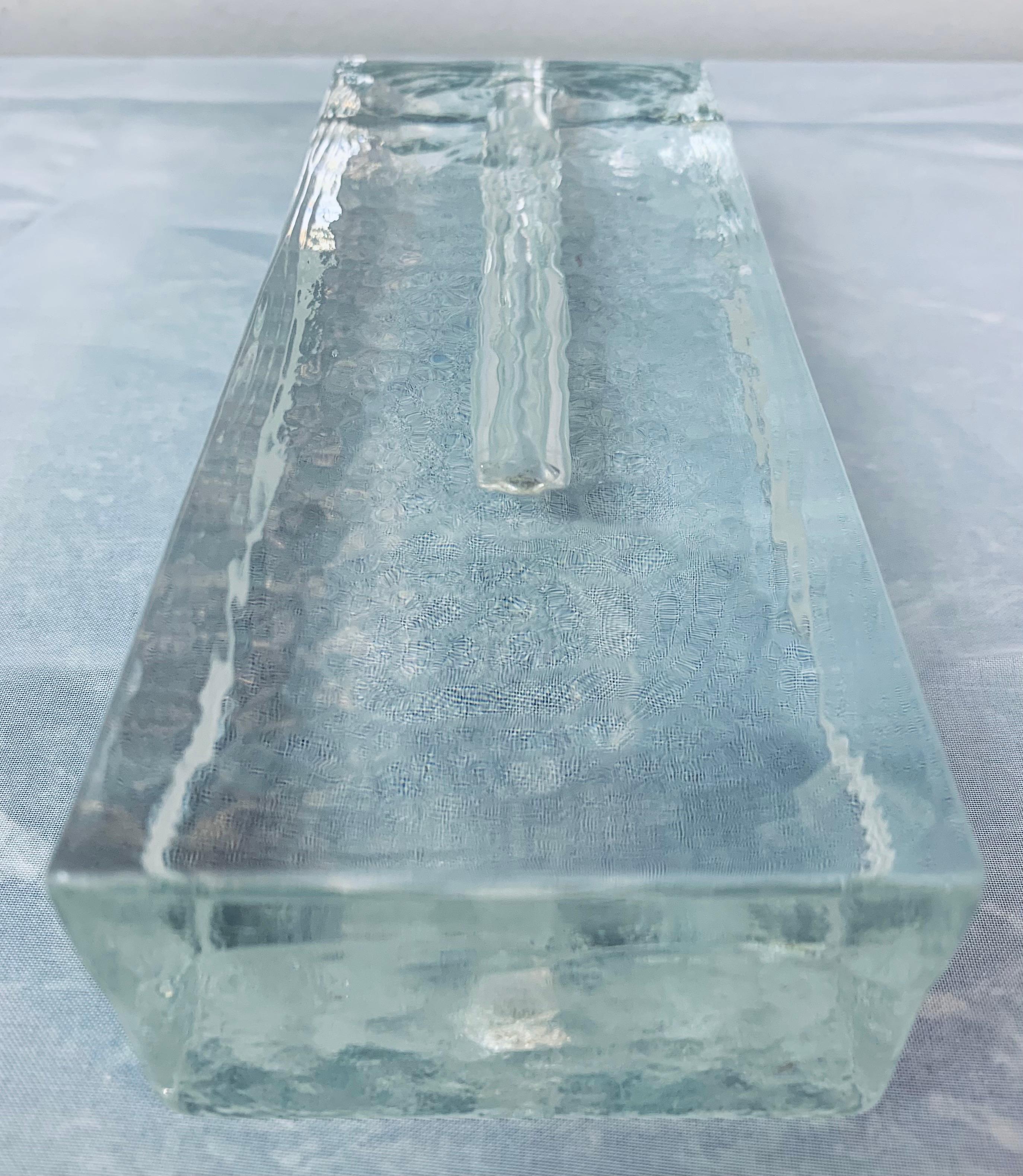 1970s German Wiesenthal Solifleur Bud Block Rectangular Glass Vase - Klaus Breit 4