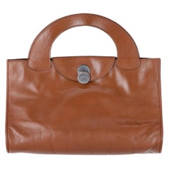 1970s Gherardini Vintage bolso de cuero marrón