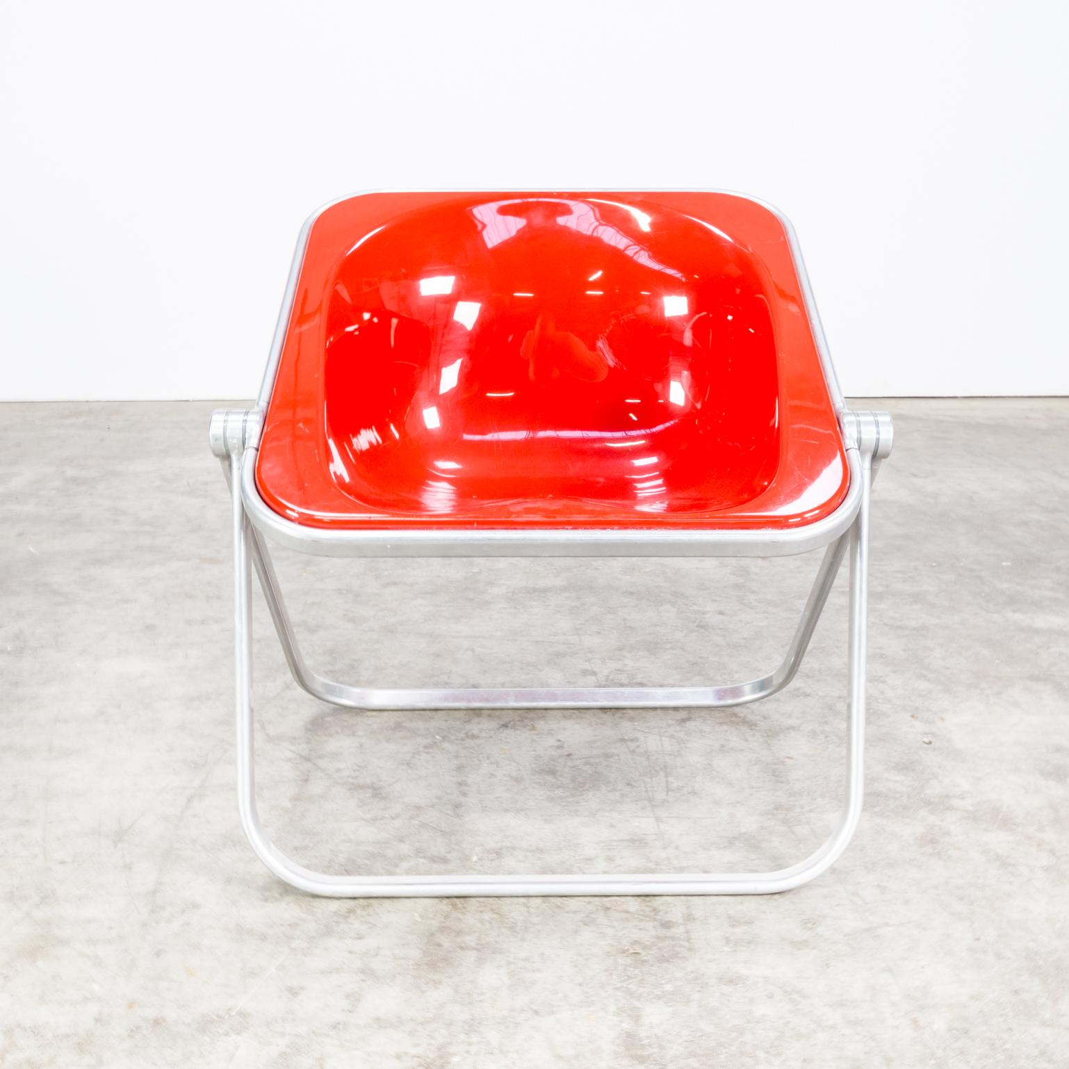 Aluminum 1970s Giancarlo Piretti ‘Plona’ Folding Chair for Castelli For Sale