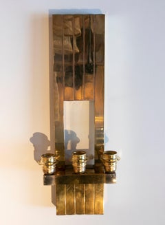 1970s Gilded Bronze Wall Sconce