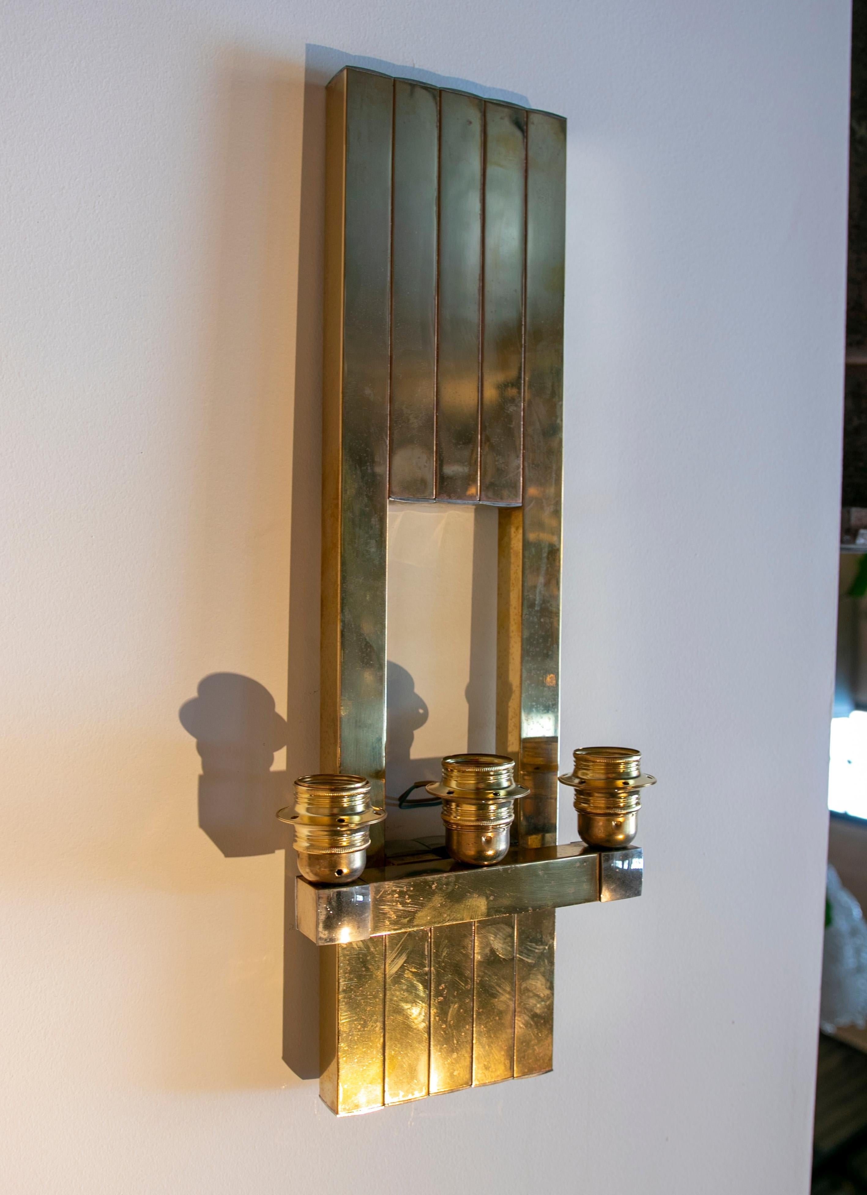 1970s Gilded Bronze Wall Sconce For Sale 3