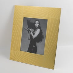 Umberto Mascagni Gilt Aluminum Picture Frame, Italy 1970s