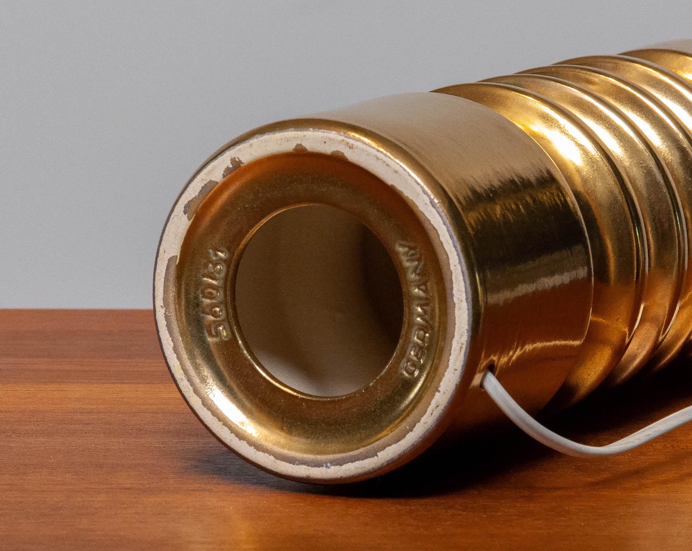 1970er Jahre Vergoldete Keramik-Tischlampe im brutalistischen Stil von Dümler und Breiden Deutschland im Angebot 3