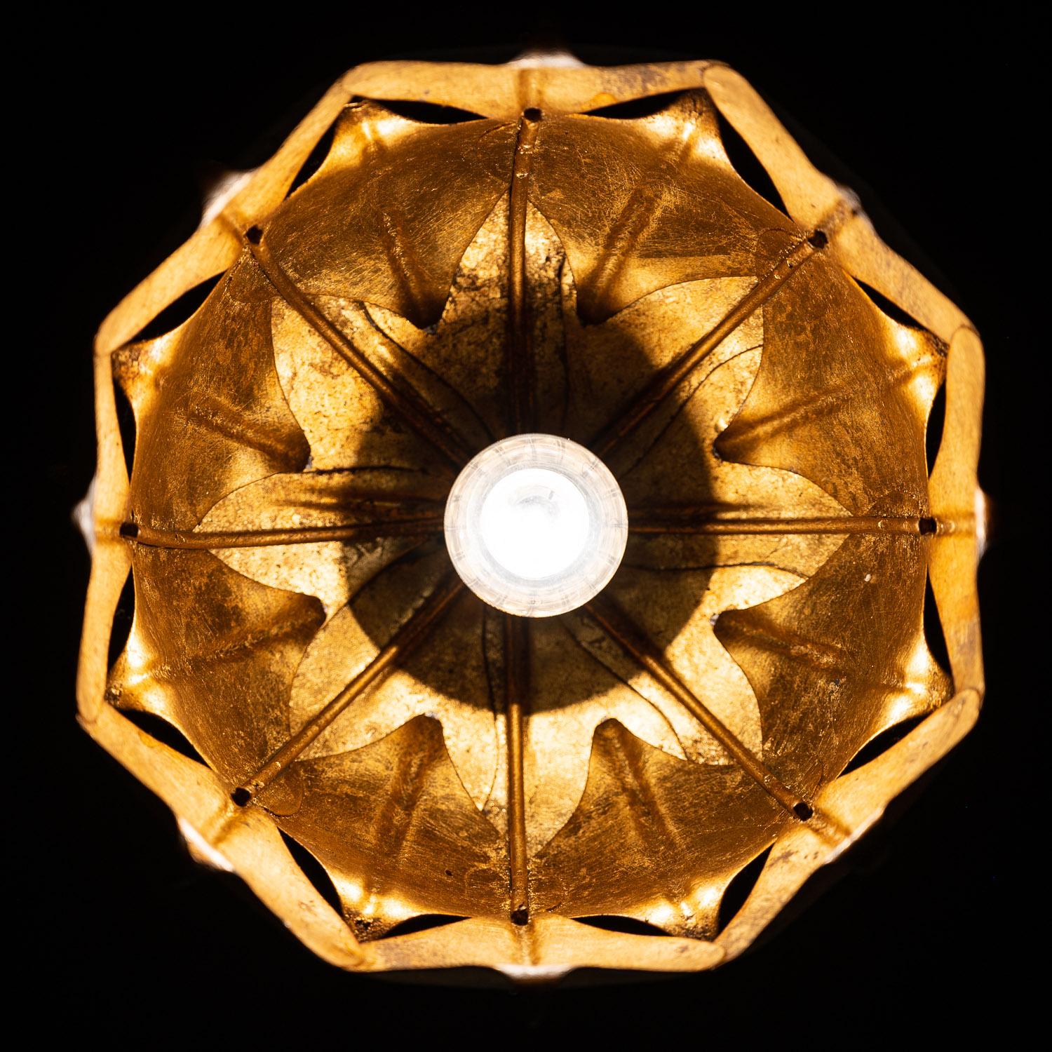 1970s, Gilt Metal Flush Mount in the Style of Hans Kögl For Sale 2