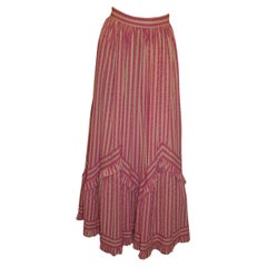 1970 Gina Fratini Jupe à rayures roses et blanches