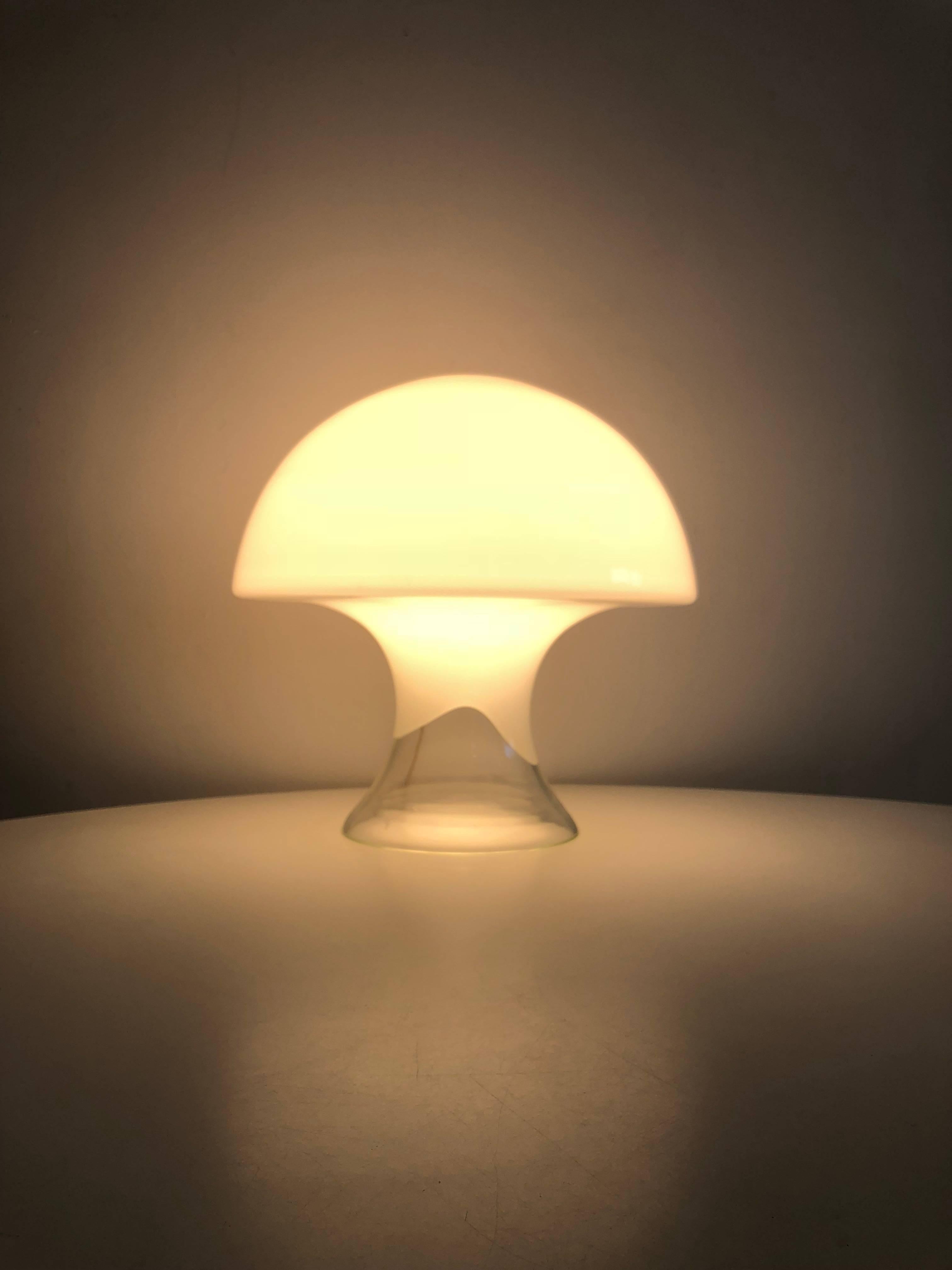 Mid-Century Modern 1970s Gino Vistosi Murano Glass Mushroom Lamp