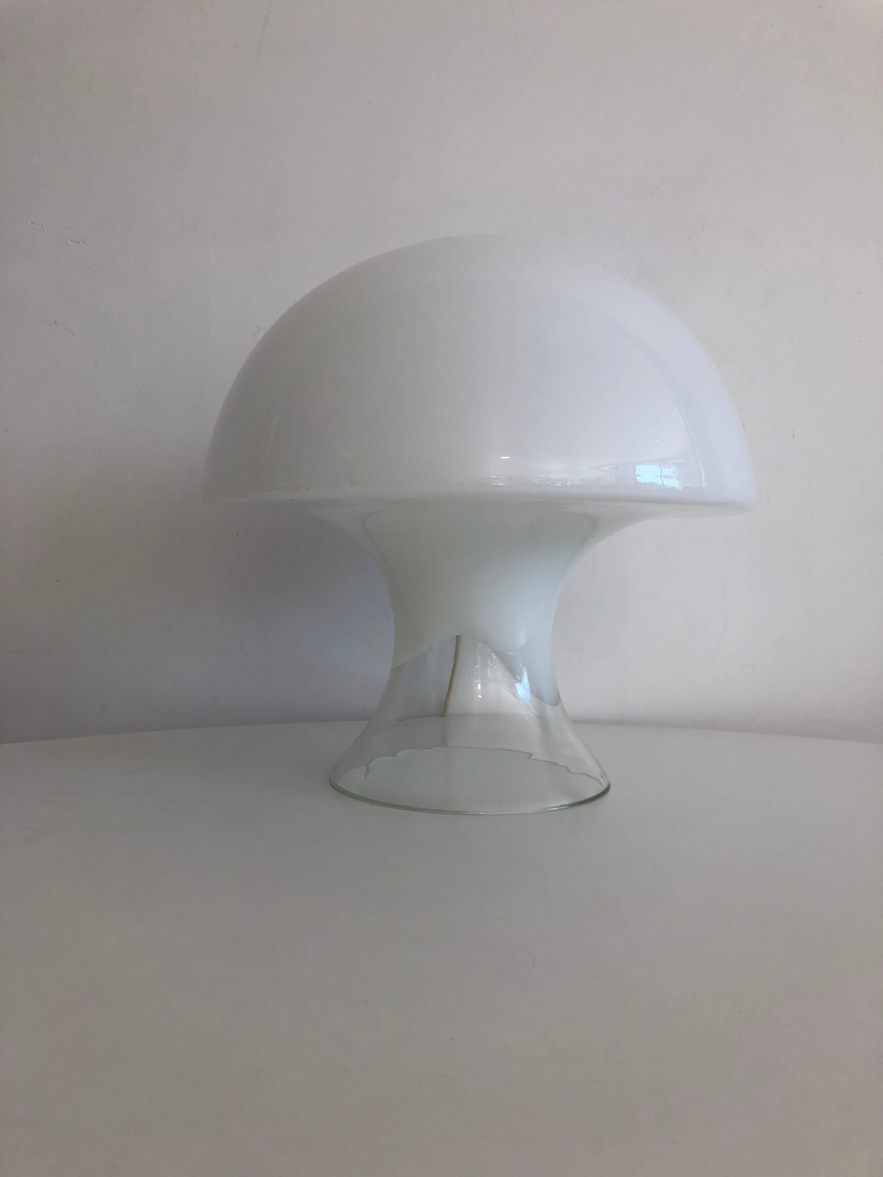 1970s Gino Vistosi Murano Glass Mushroom Lamp In Excellent Condition In Brooklyn, NY