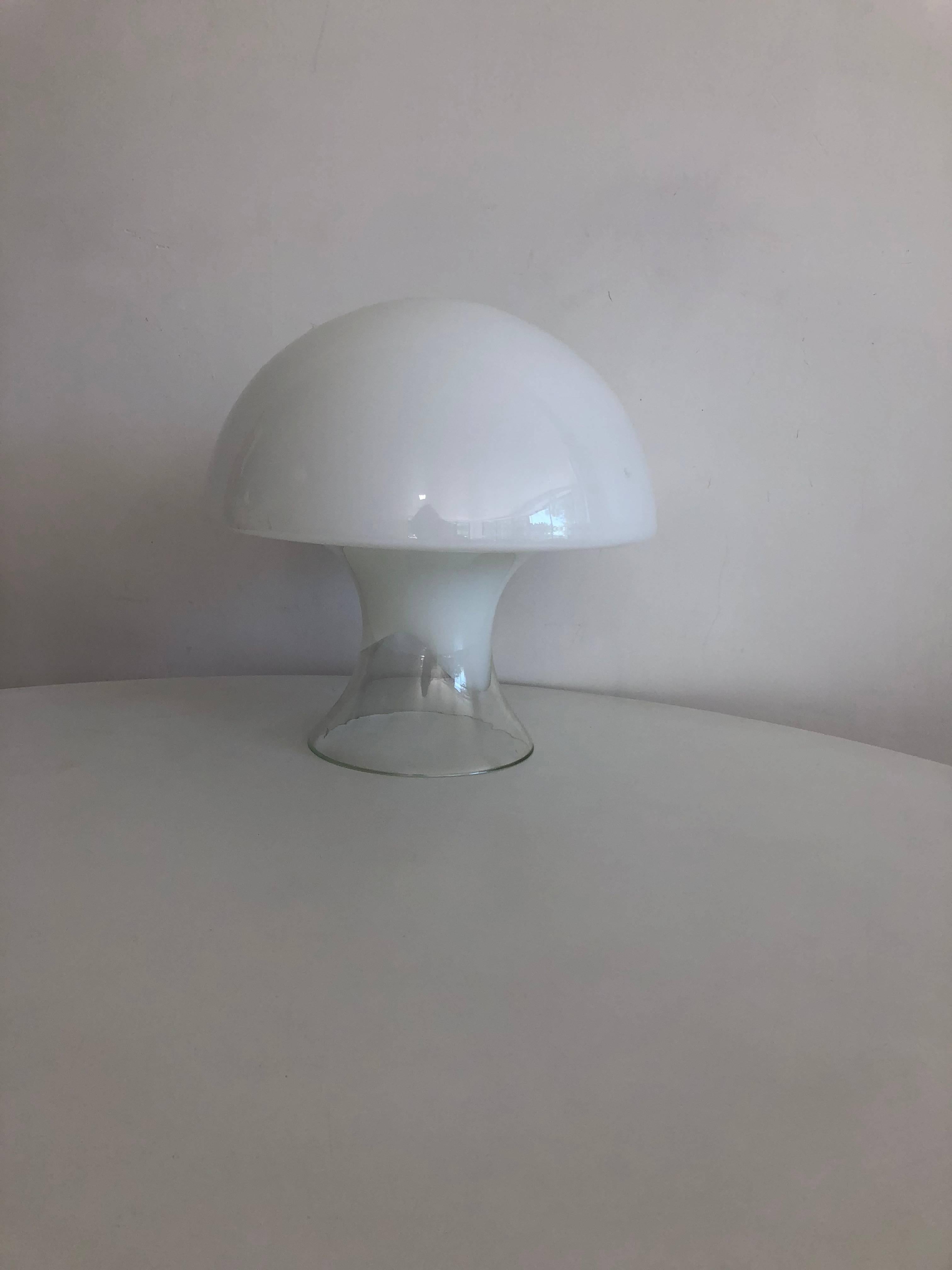 Late 20th Century 1970s Gino Vistosi Murano Glass Mushroom Lamp