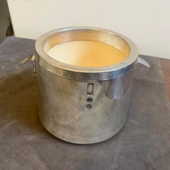 1970s Gio Ponti Style Modern Silver Plated Italian Wine Cooler By Laras