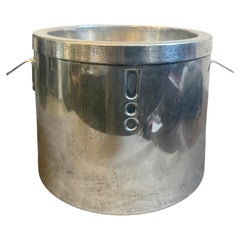 1970s Gio Ponti Style Modern Silver Plated Italian Wine Cooler By Laras