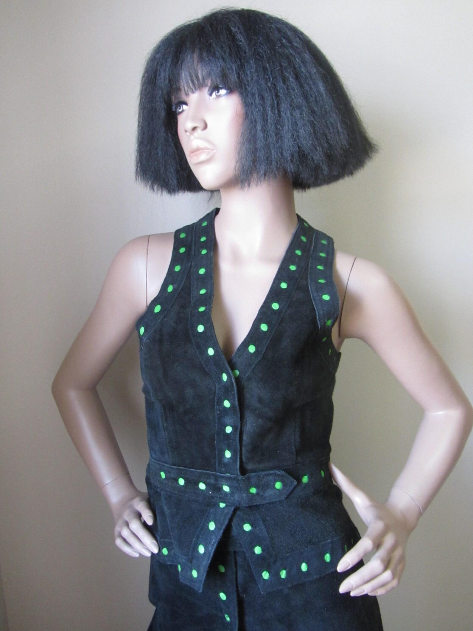 1970s Giorgio di Sant Angelo Suede Vest and Skirt Ensemble In Excellent Condition For Sale In Brooklyn, NY