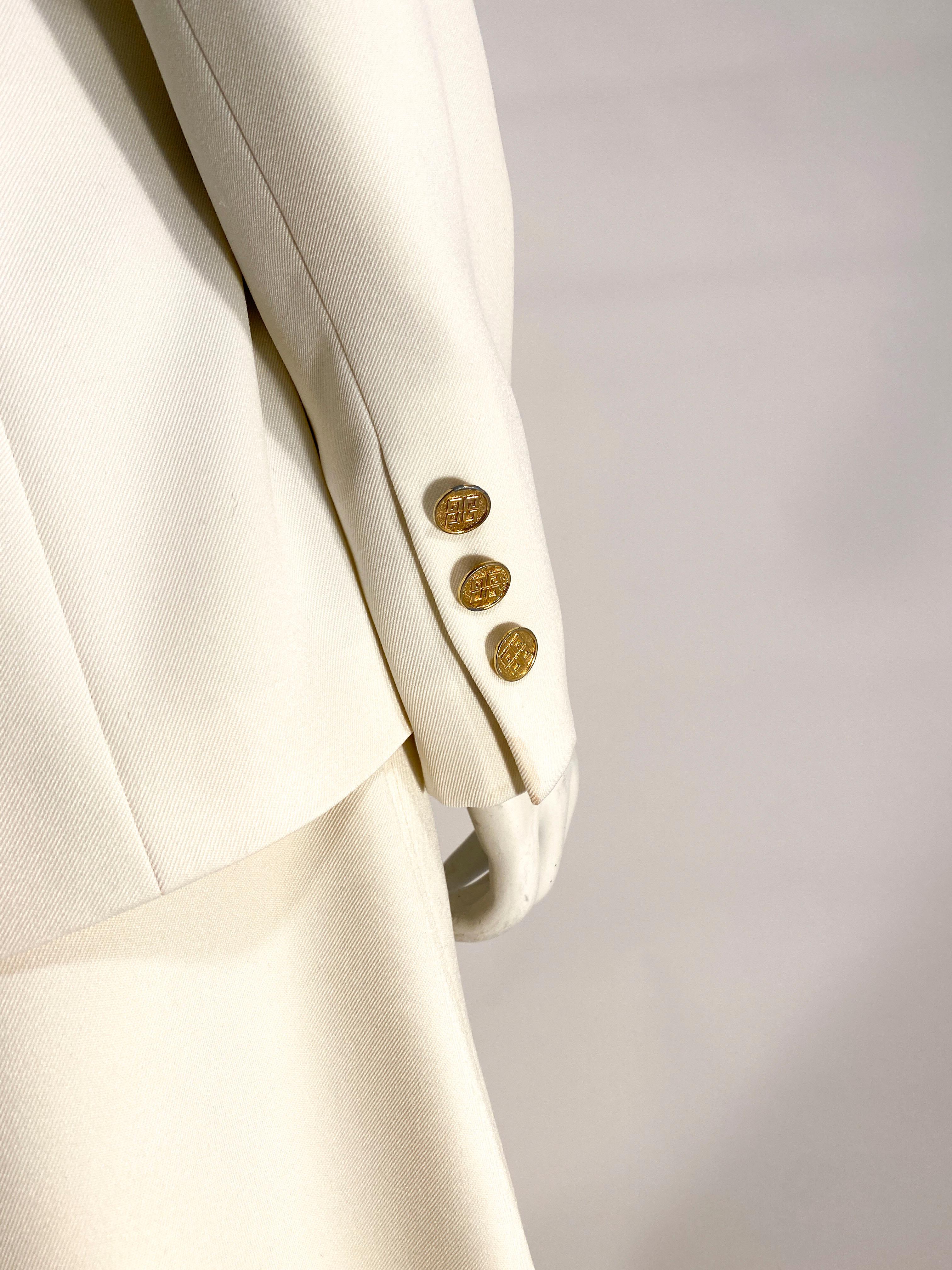 1970s Givenchy Cream Sports Suit In Good Condition For Sale In San Francisco, CA