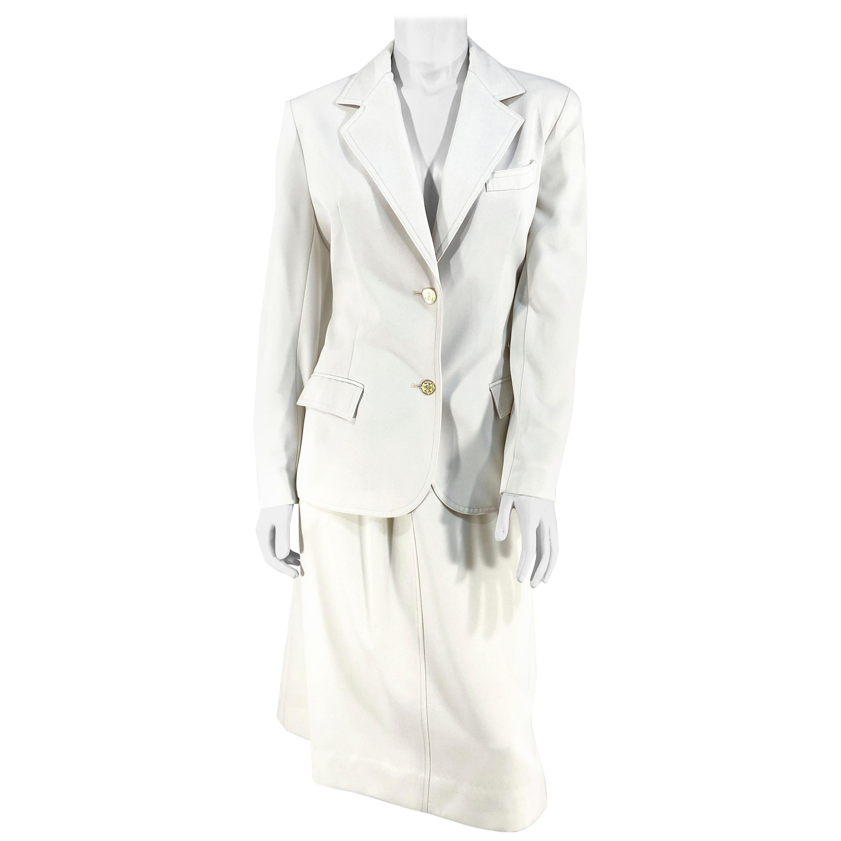 1970s Givenchy Cream Sports Suit