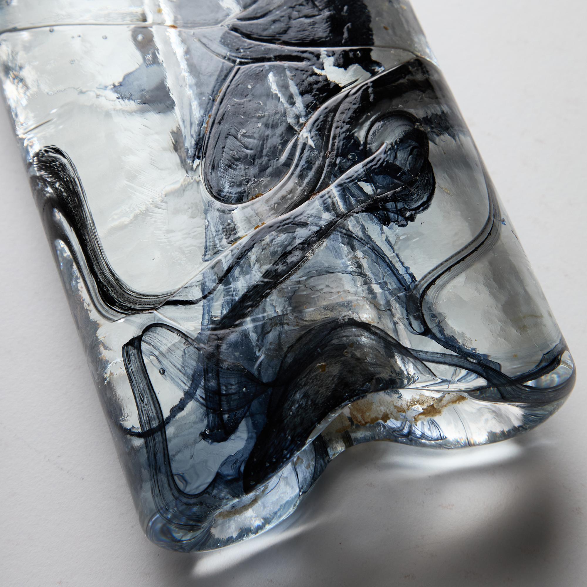 Vaso in vetro e argento degli anni '70 di Claude Cuny per Cassetti Firenze in vendita 3