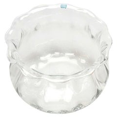 1970s Glass Bowl by Orrefors with Pinched Neck