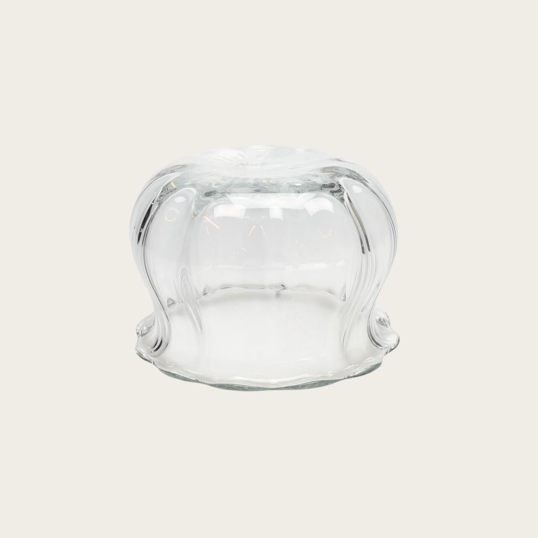 Svedese Ciotola in vetro di Orrefors degli anni '70 con collo schiacciato in vendita