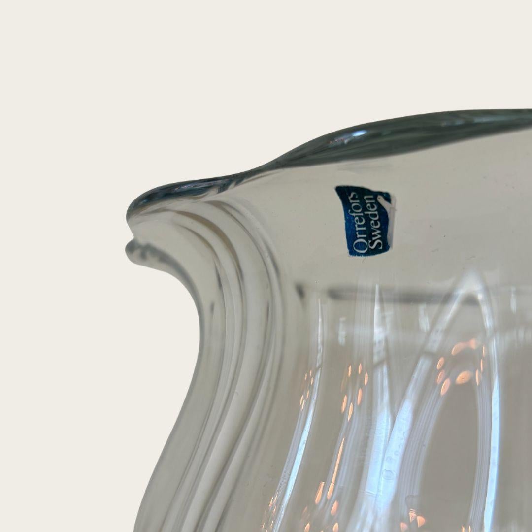 Ciotola in vetro di Orrefors degli anni '70 con collo schiacciato In condizioni buone in vendita a Brooklyn, NY