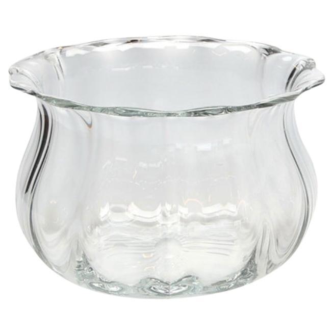 1970s Glass Bowl by Orrefors with Pinched Neck