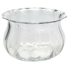 1970s Glass Bowl by Orrefors with Pinched Neck