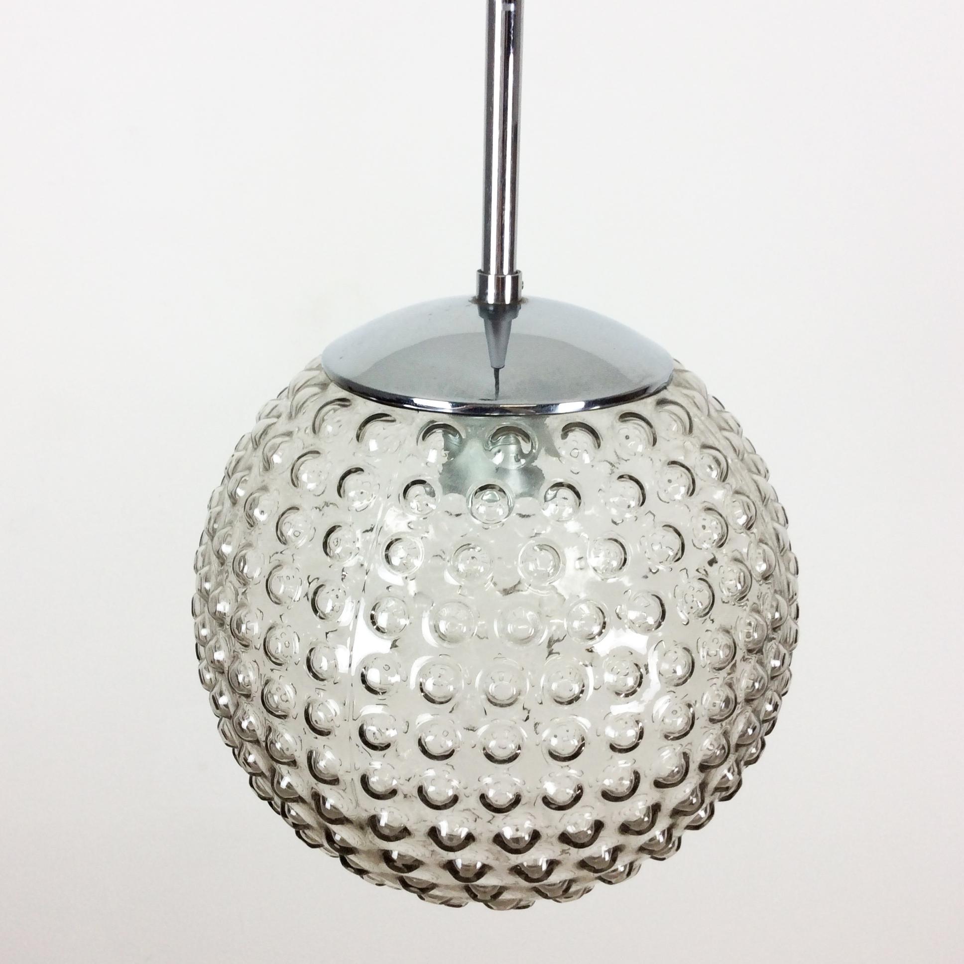 1970s Glass Bubble Hanging Light by Motoko Ishi Rolf Krüger for Staff Lights 1