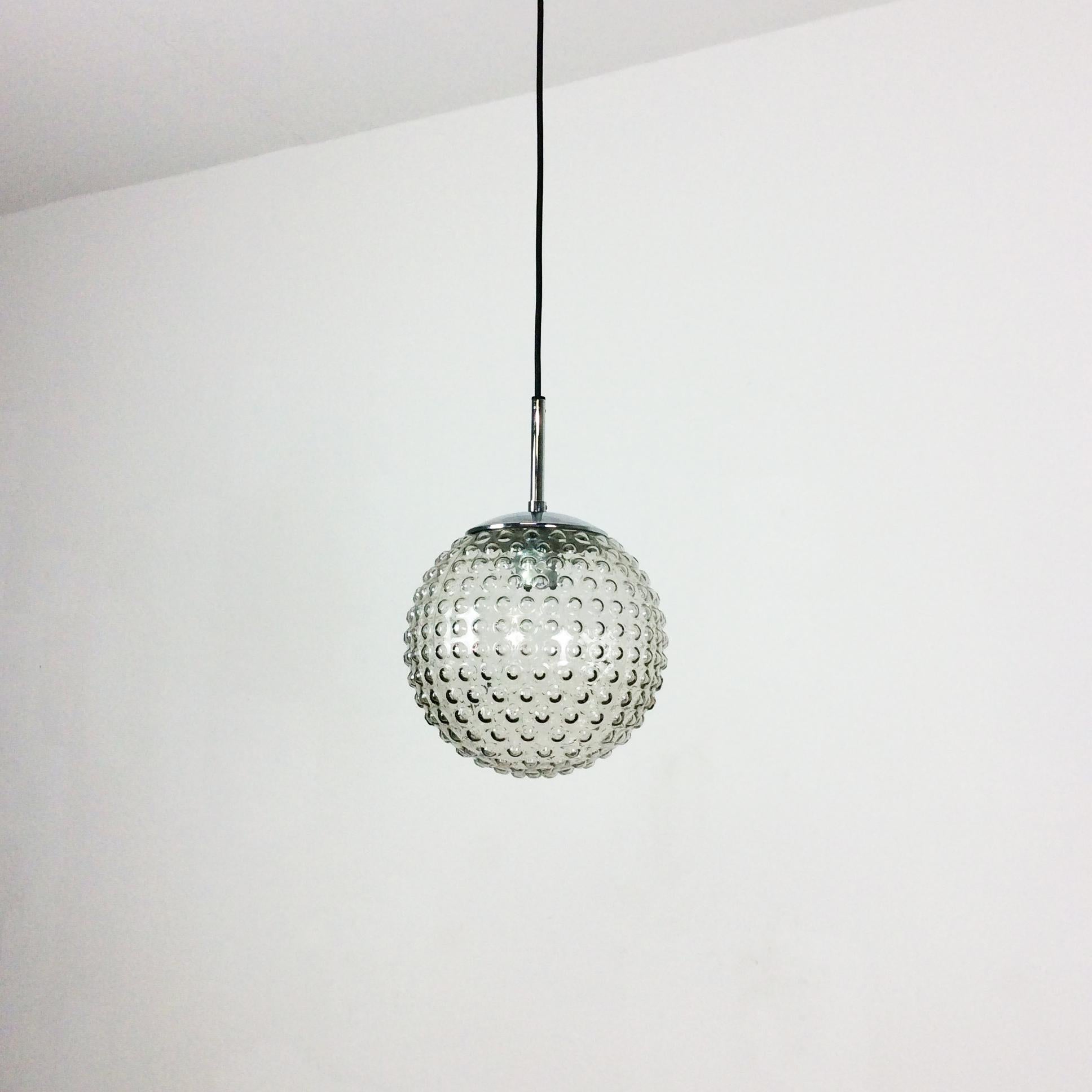 1970s Glass Bubble Hanging Light by Motoko Ishi Rolf Krüger for Staff Lights 2