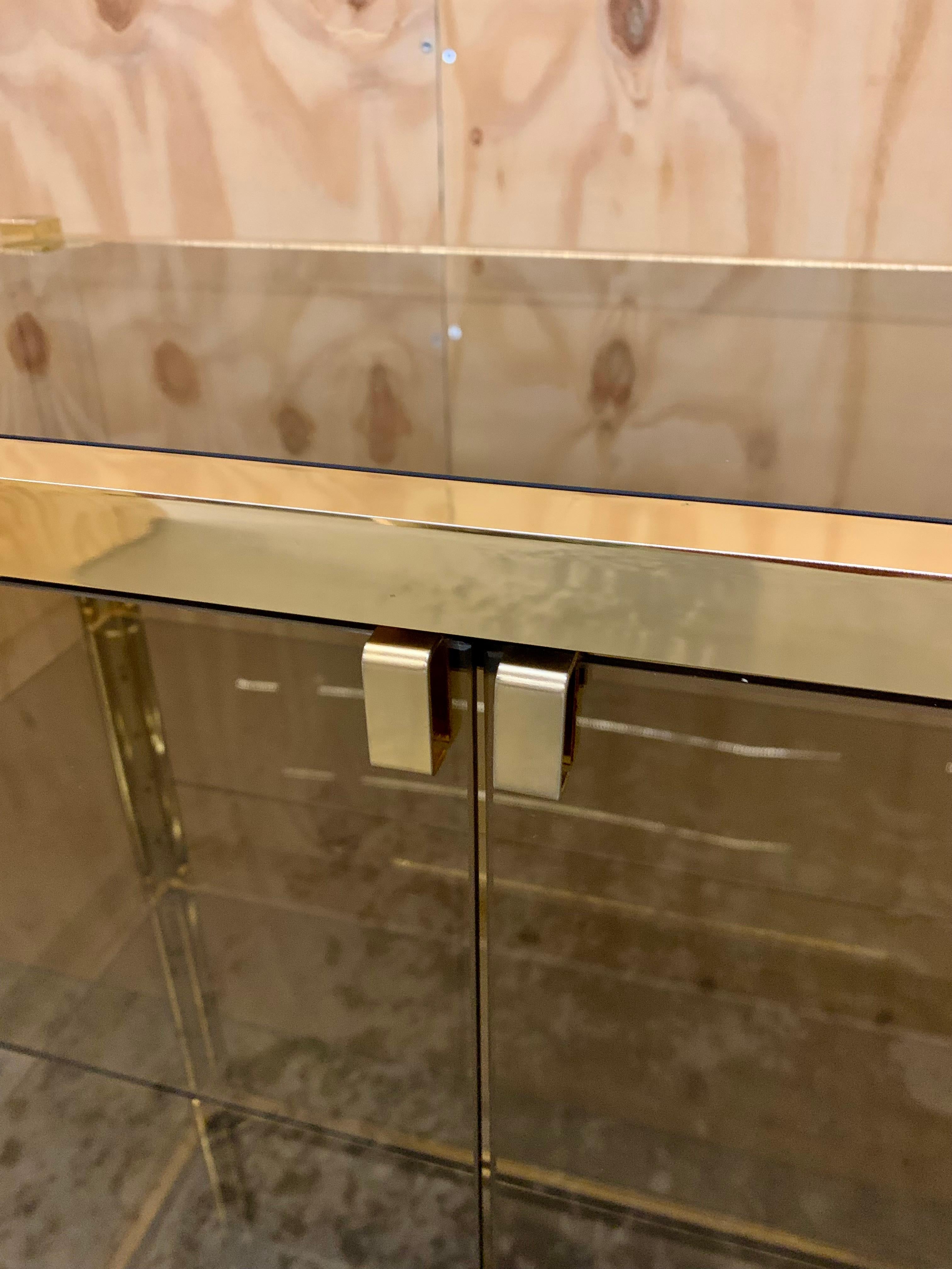 Late 20th Century 1970s Glass Cabinet - Vitrine For Sale