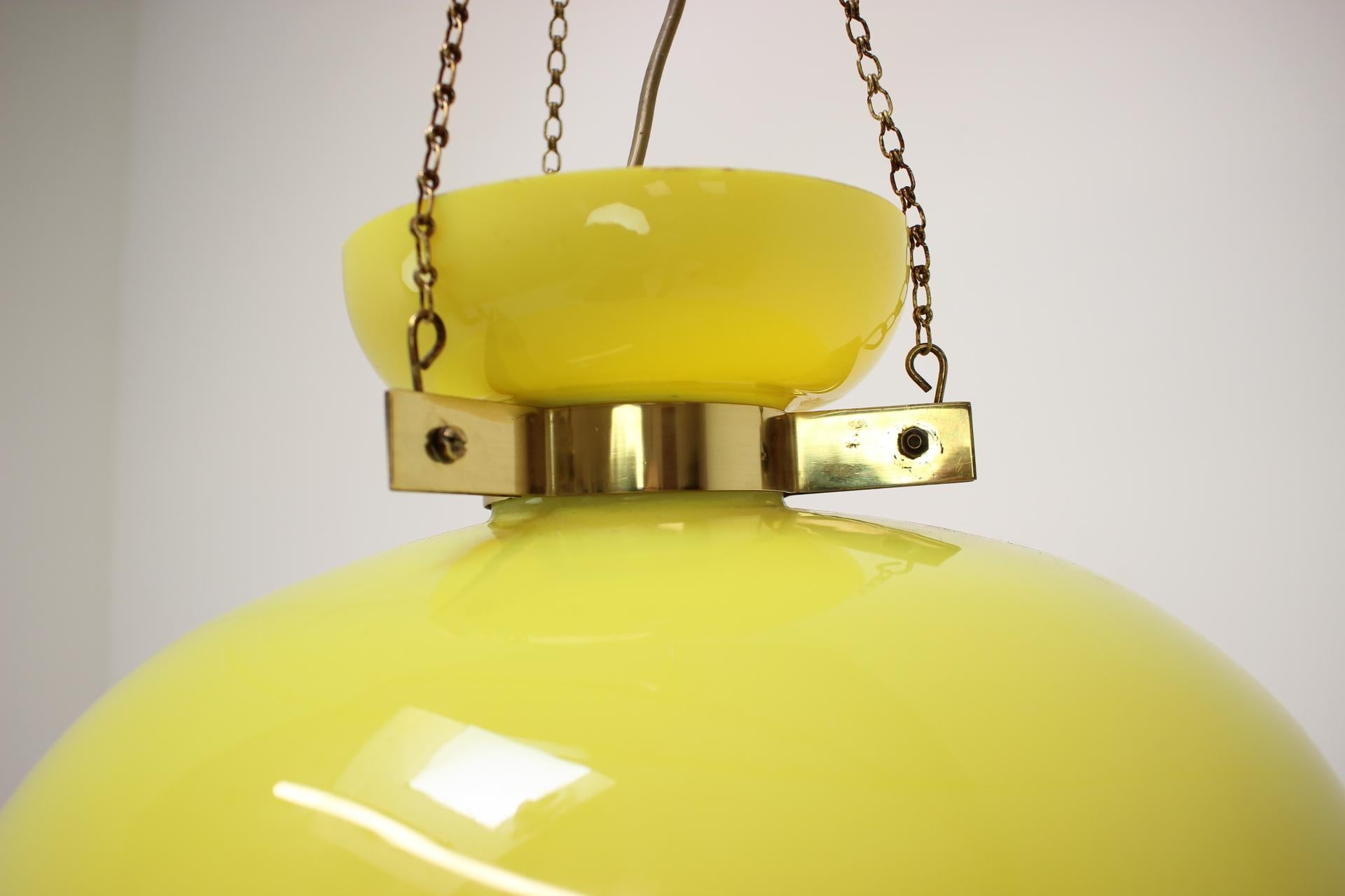 1970's Glass Chandelier, Czechoslovakia In Good Condition For Sale In Praha, CZ