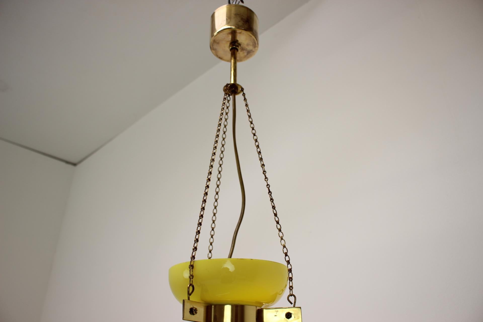Late 20th Century 1970's Glass Chandelier, Czechoslovakia For Sale
