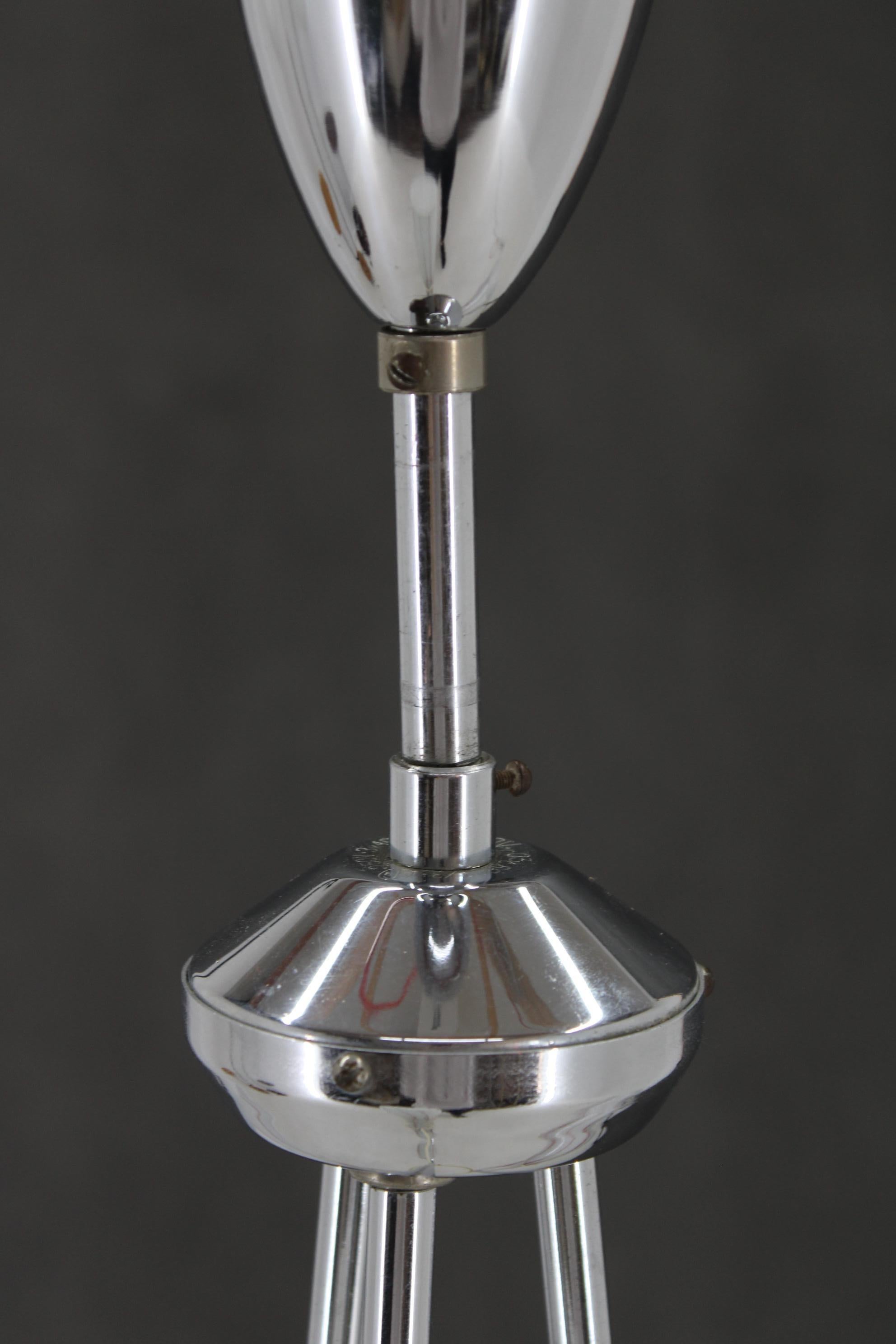 1970s Glass Chandelier , Czechoslovakia For Sale 1