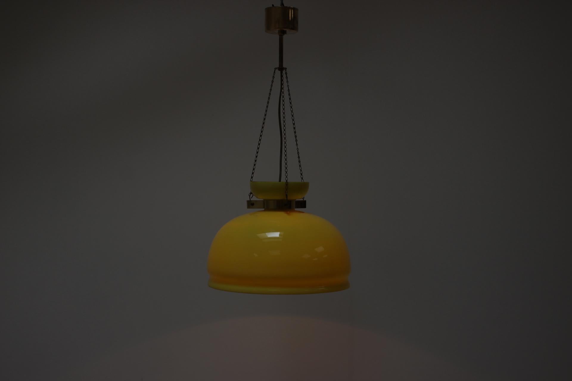 1970's Glass Chandelier, Czechoslovakia For Sale 1