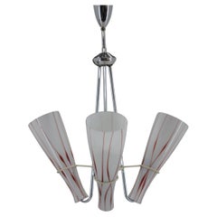 Lampadario in vetro anni '70, Cecoslovacchia
