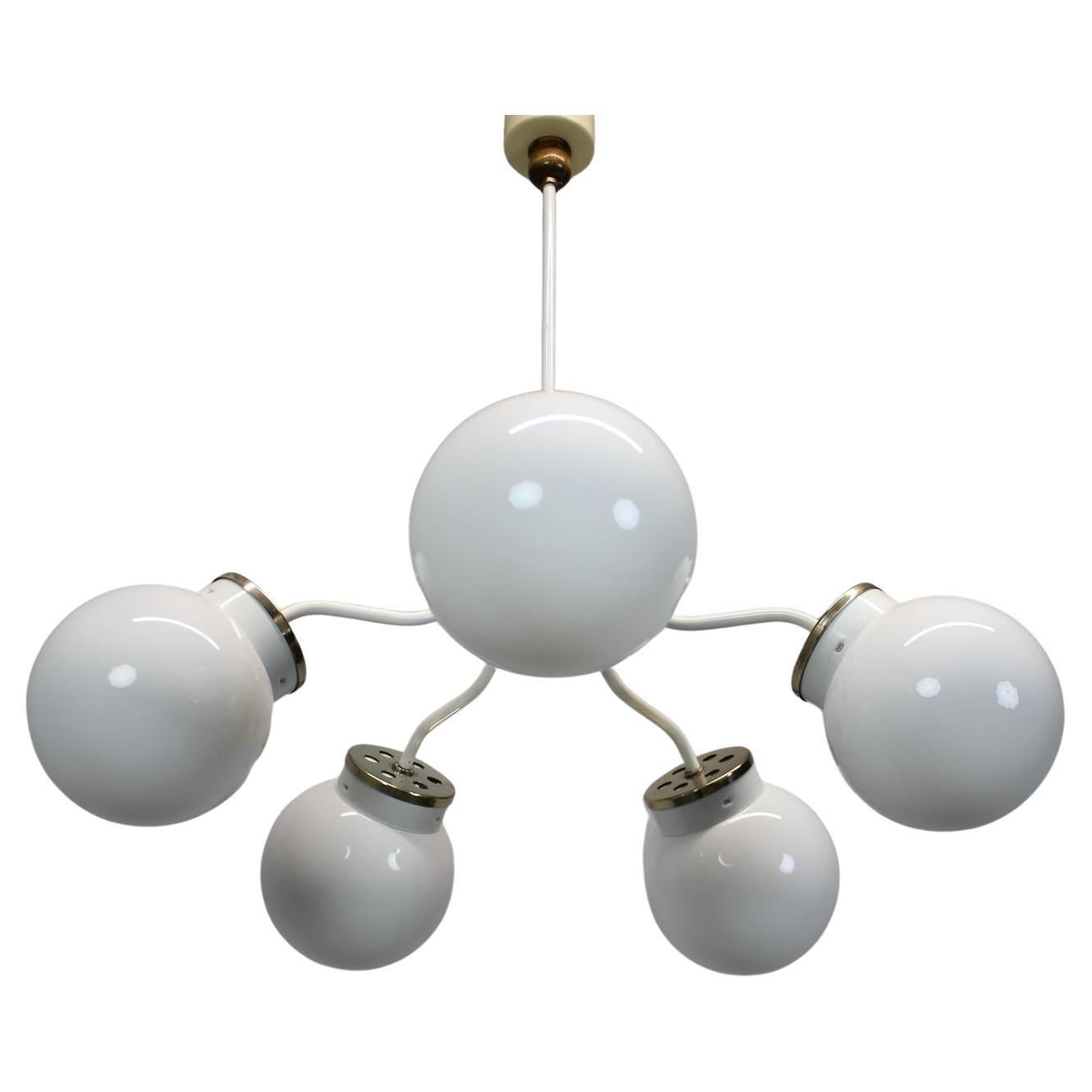 Lampadario in vetro anni 
70, Cecoslovacchia