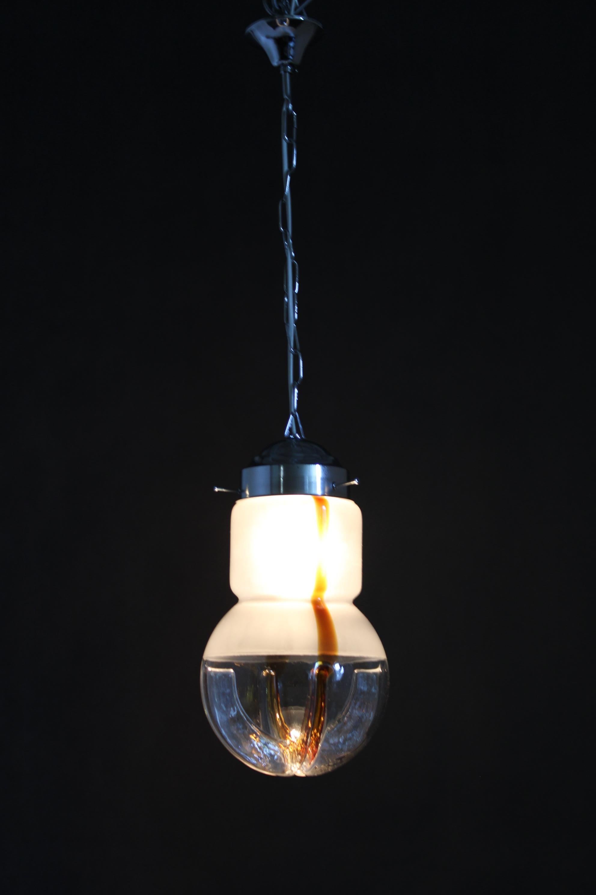 Lampada a sospensione in vetro di Murano degli anni '70, Italia in vendita 3