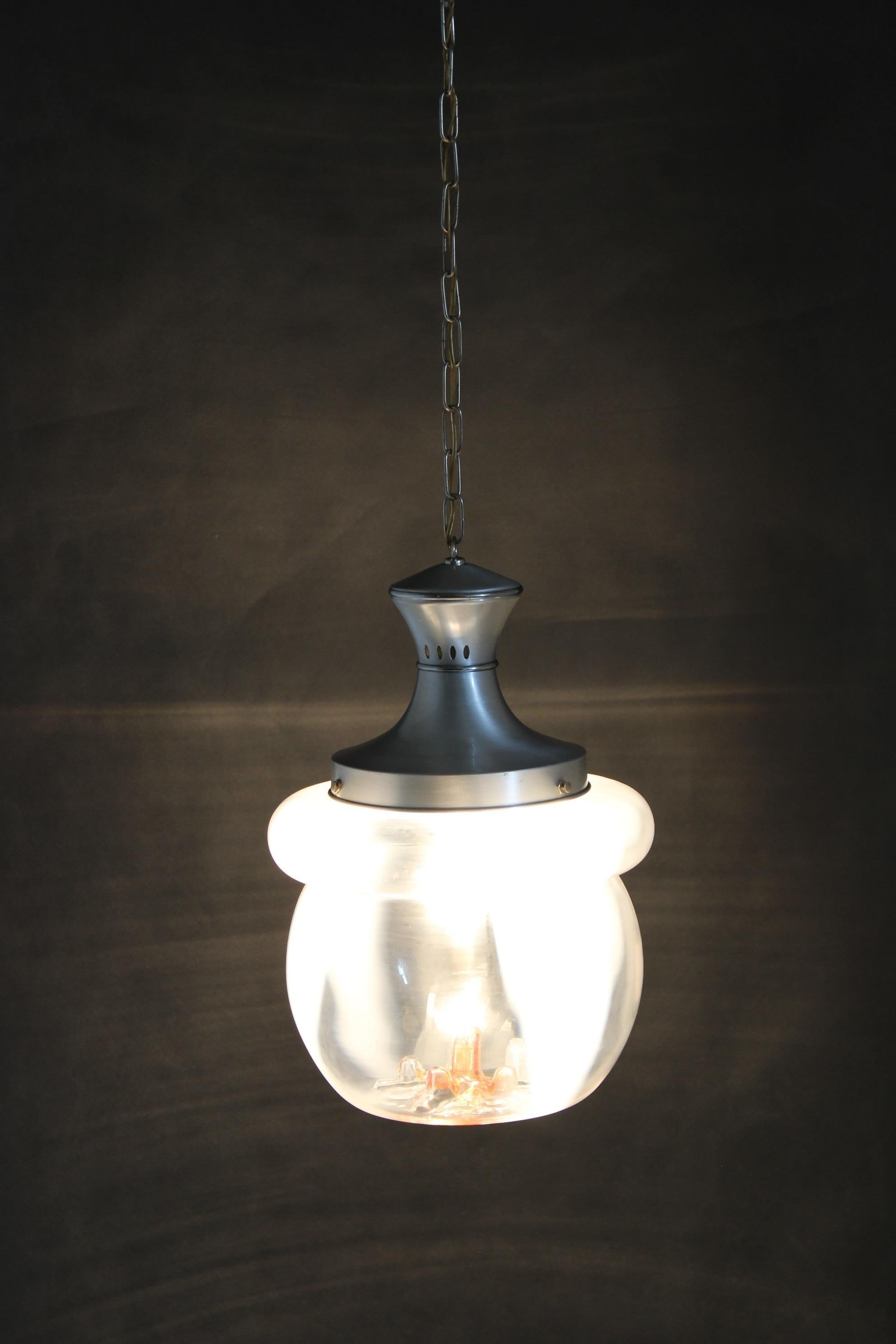 Lampada a sospensione in vetro di Murano degli anni '70, Italia in vendita 4