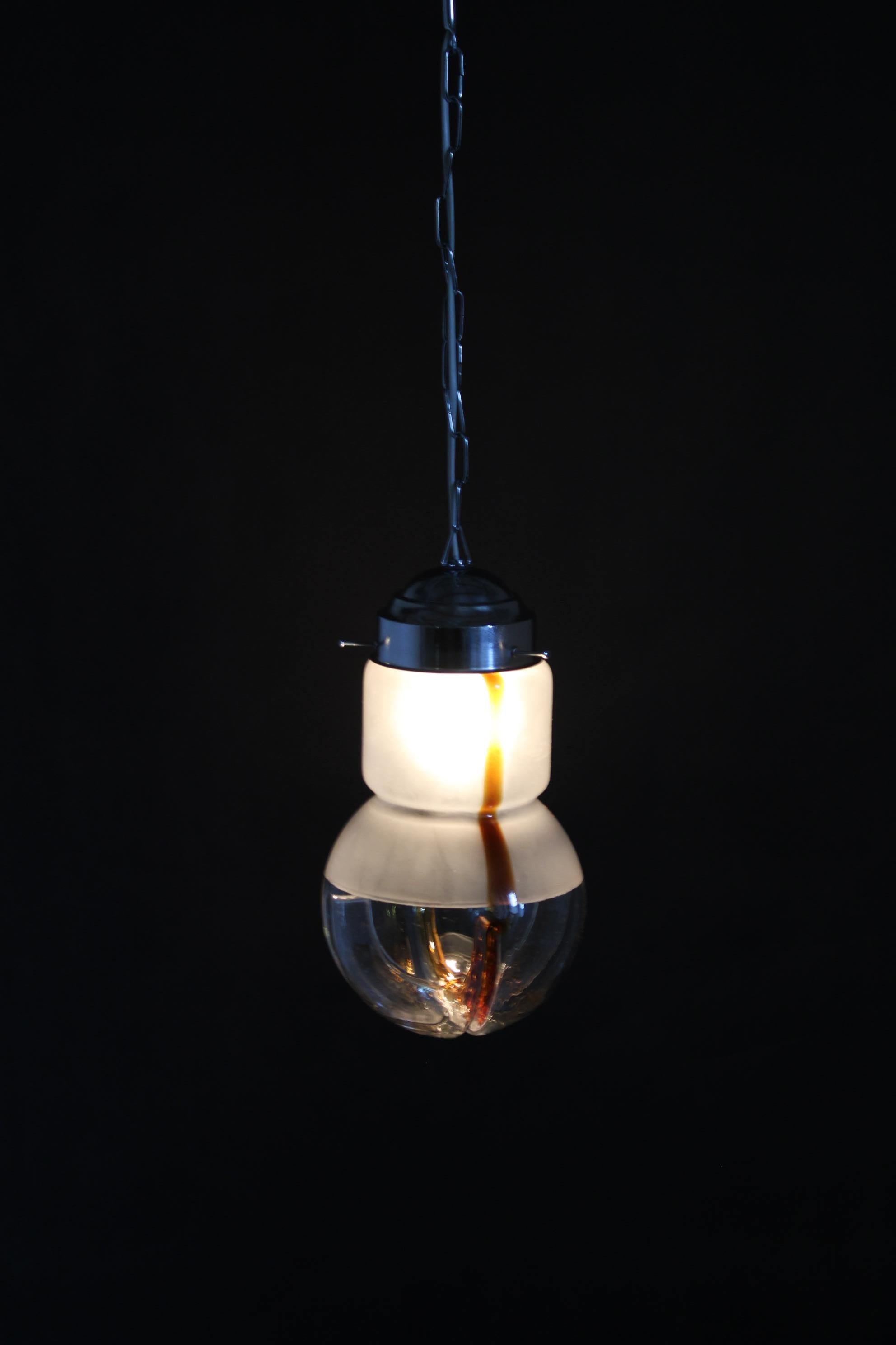 Lampada a sospensione in vetro di Murano degli anni '70, Italia in vendita 4