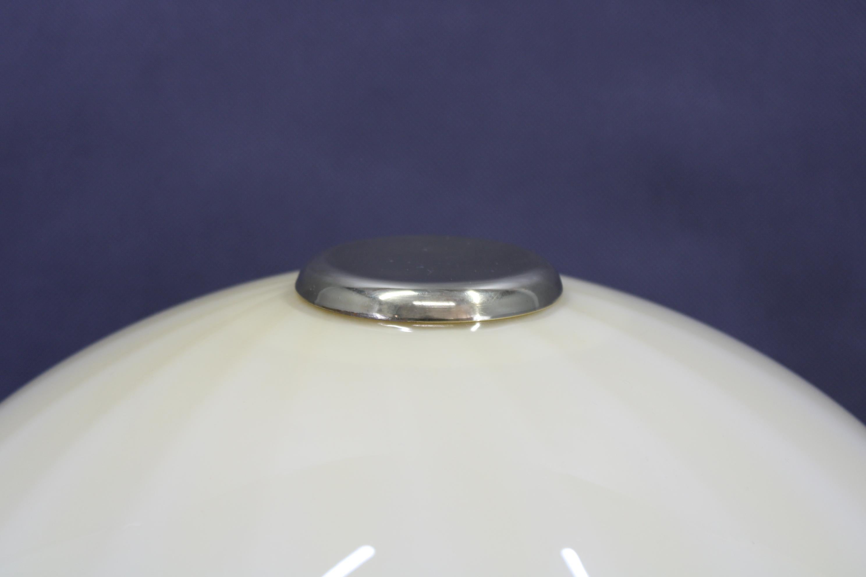 Late 20th Century 1970s Glass Mushroom Table Lamp, Italy For Sale