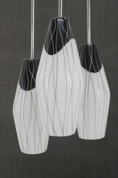 1970s Glass Pendant , Czechoslovakia