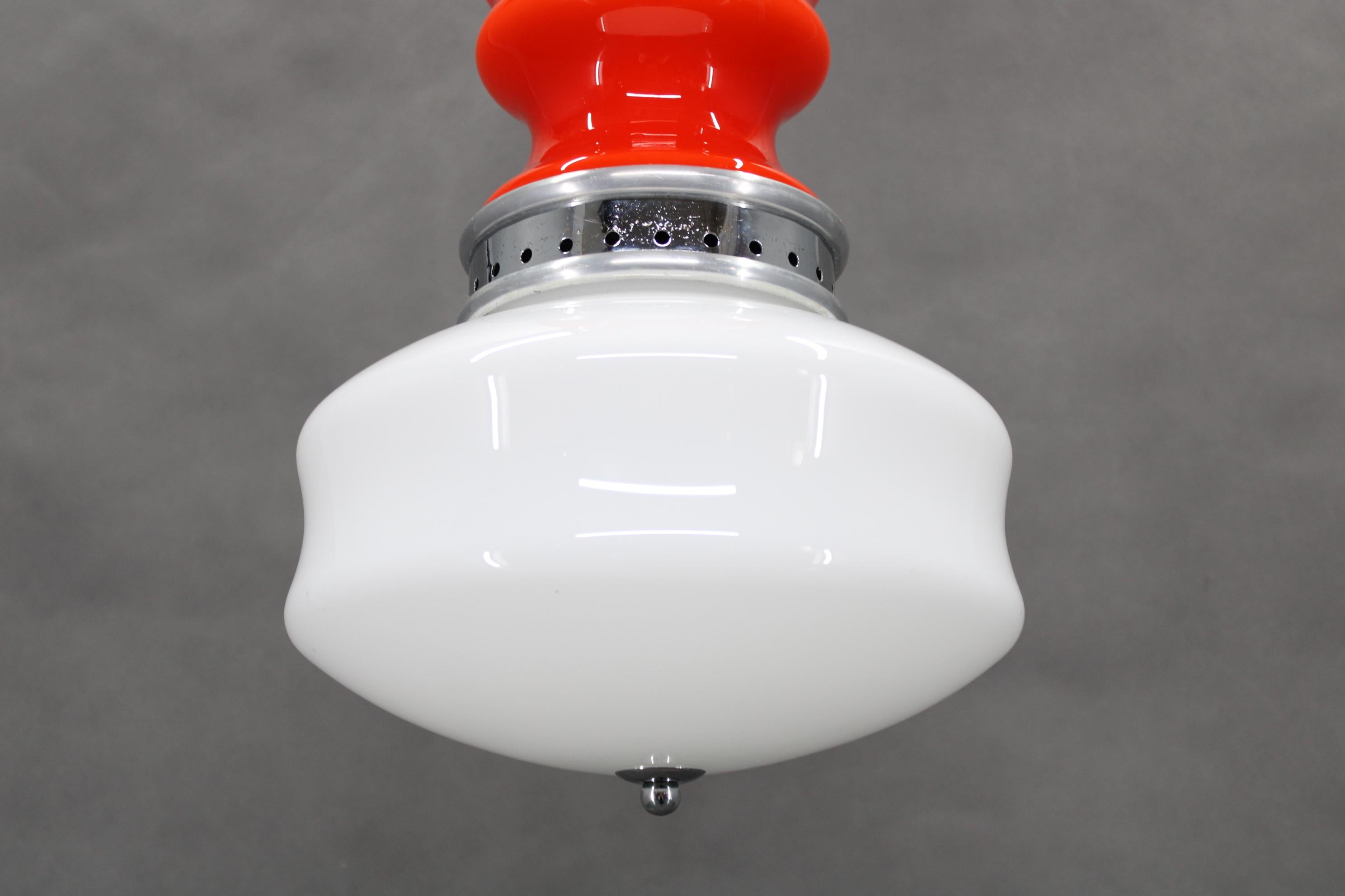 Mid-Century Modern 1970s Glass Pendant , Italy For Sale