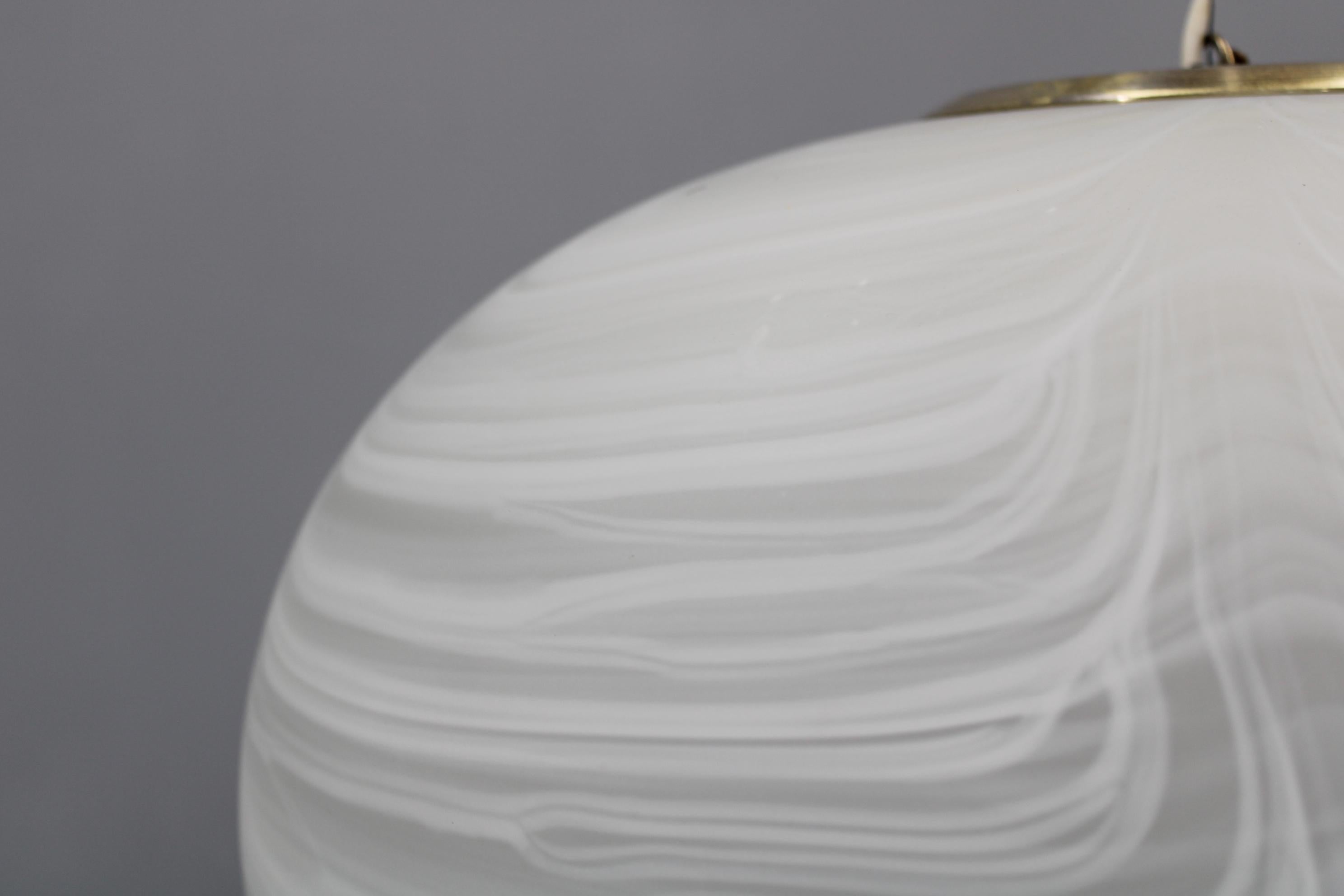 Mid-Century Modern 1970s Glass Pendant, Italy For Sale