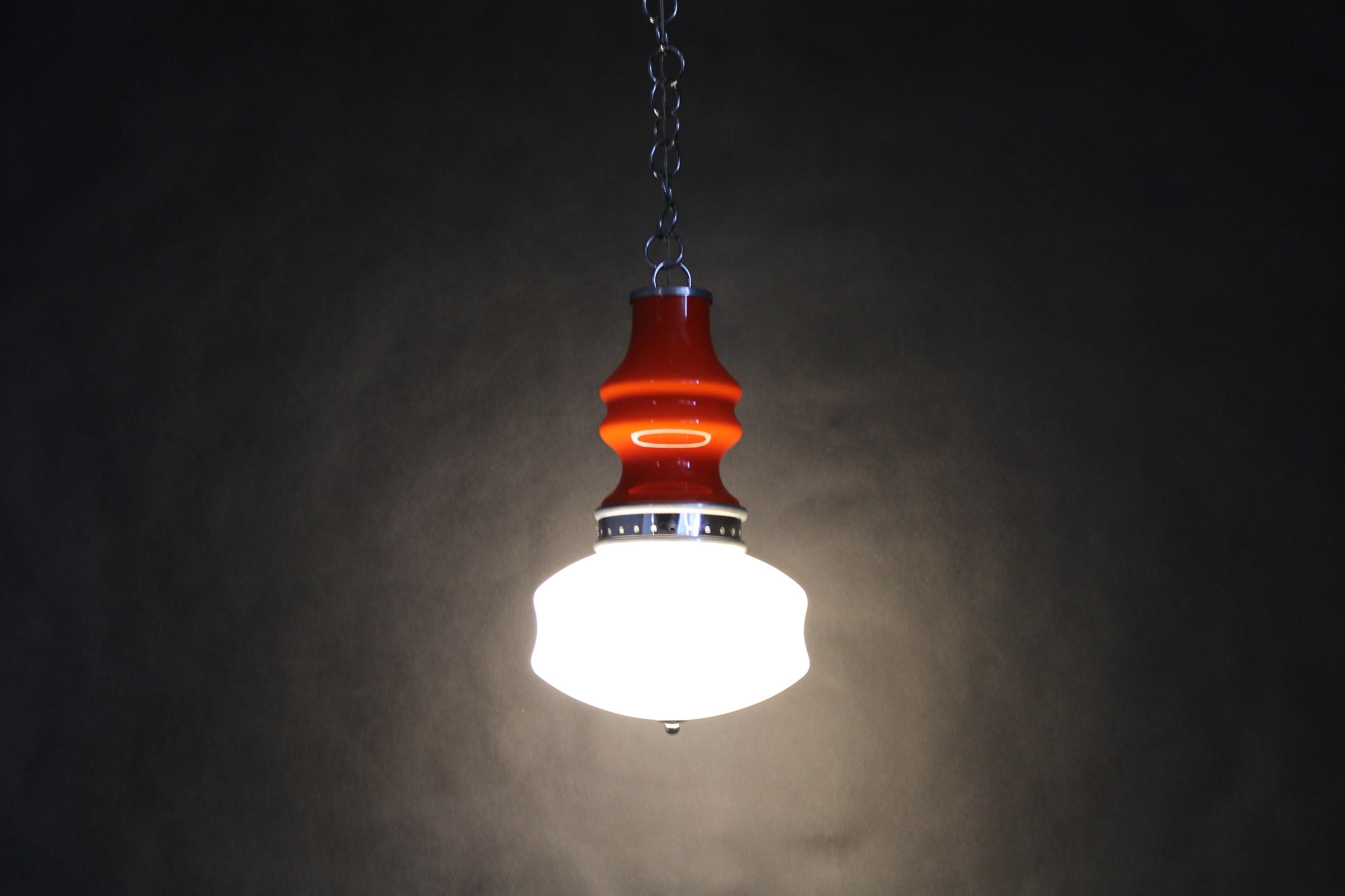 1970s Glass Pendant , Italy For Sale 3