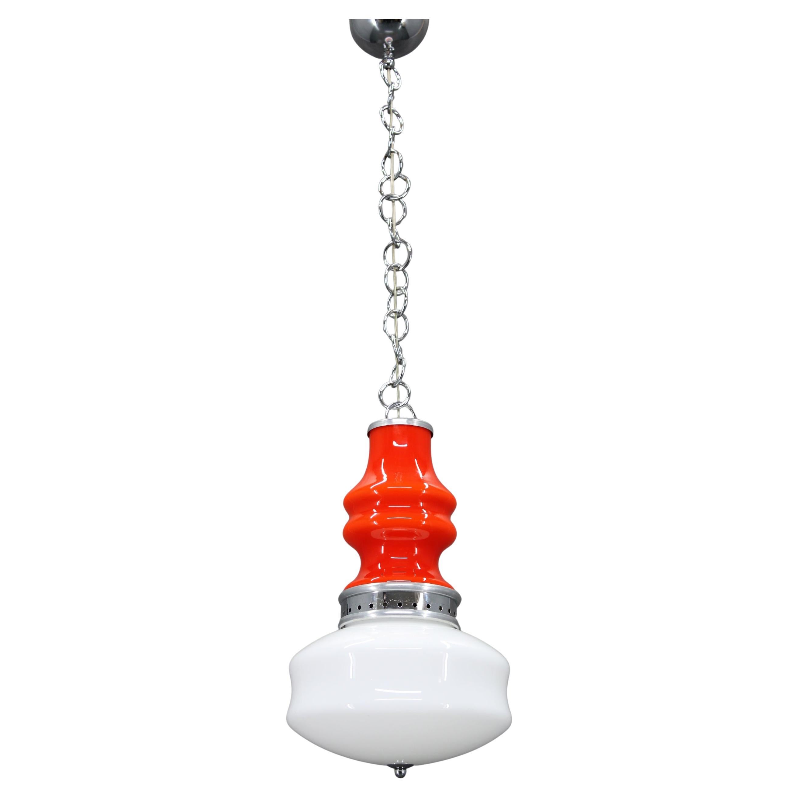 1970s Glass Pendant , Italy