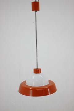 Lampada a sospensione in vetro degli anni '70 di Kamenicky Senov, Cecoslovacchia