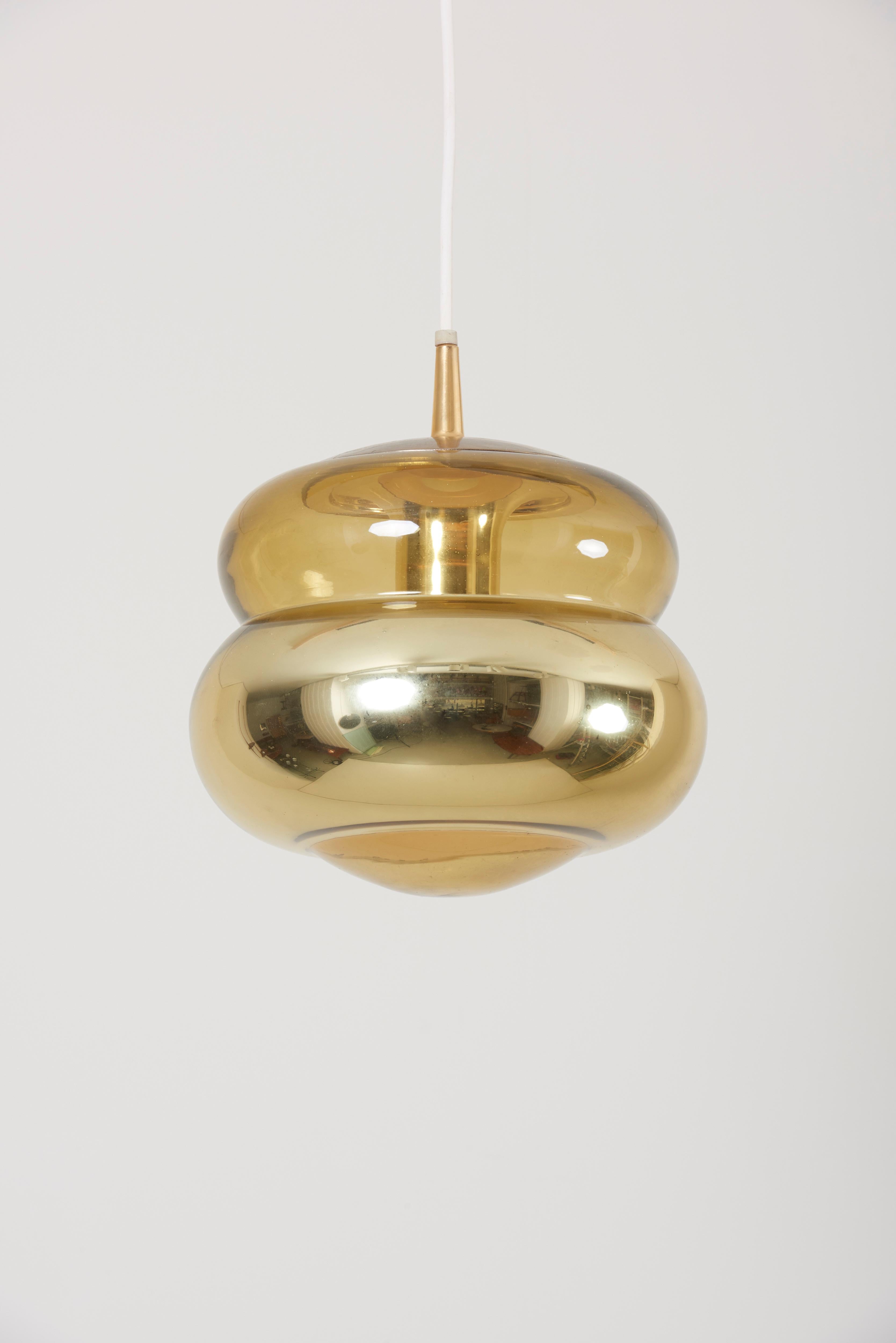 Space Age 1970s Glass Pendant Lamp by Peill & Putzler