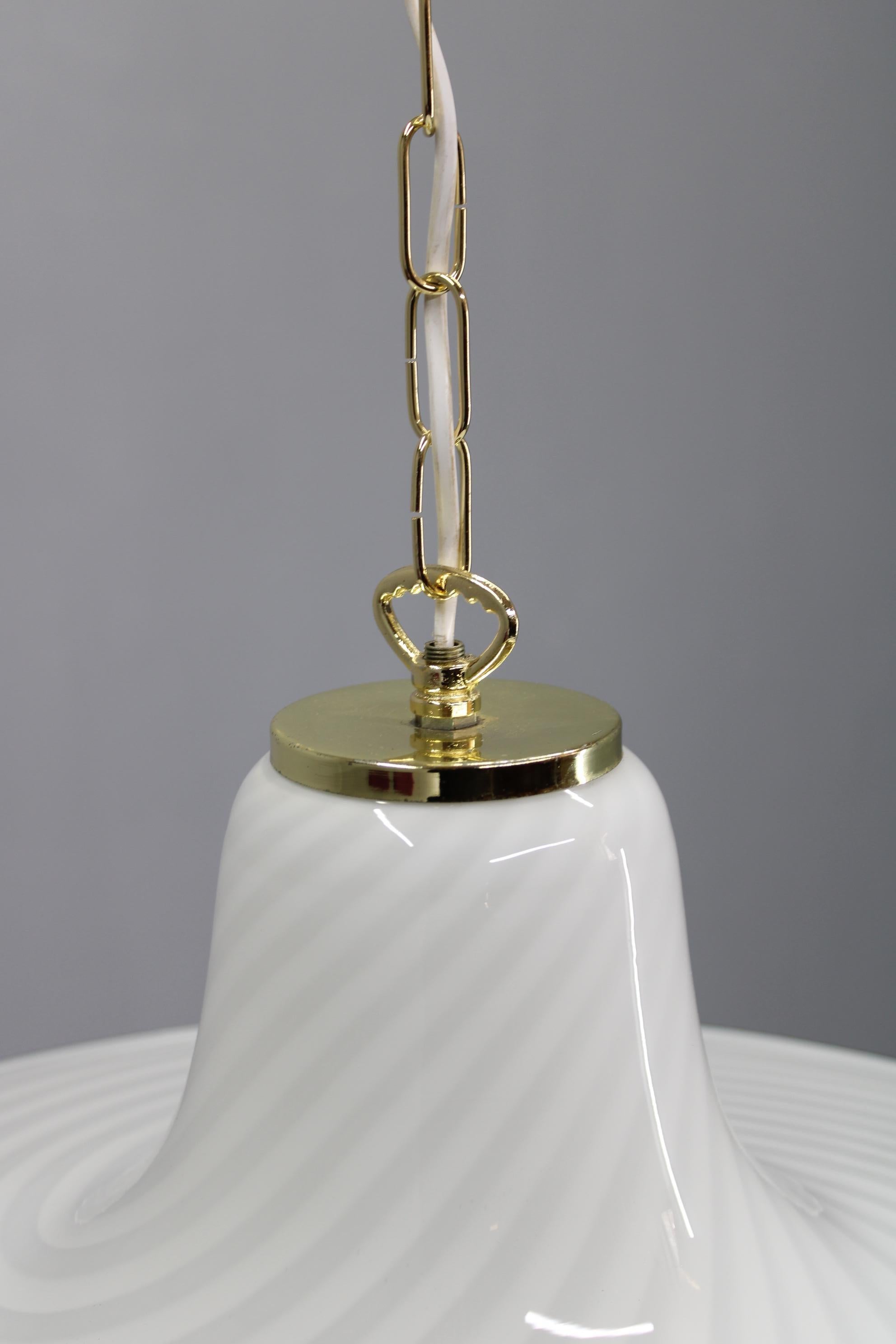 1970s Glass Pendant light By Venice Glass, Italy In Good Condition For Sale In Praha, CZ