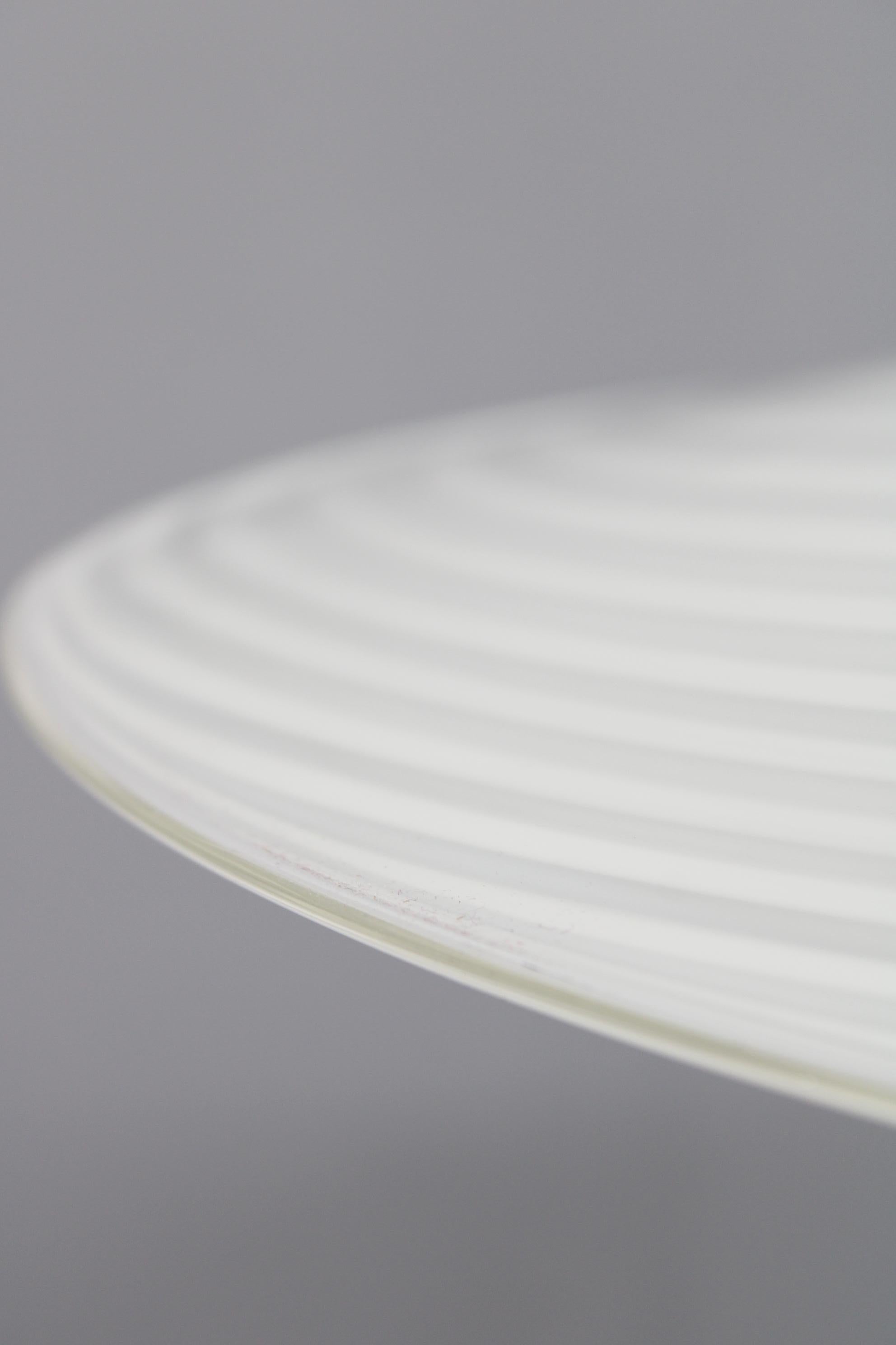 Milk Glass 1970s Glass Pendant light By Venice Glass, Italy For Sale