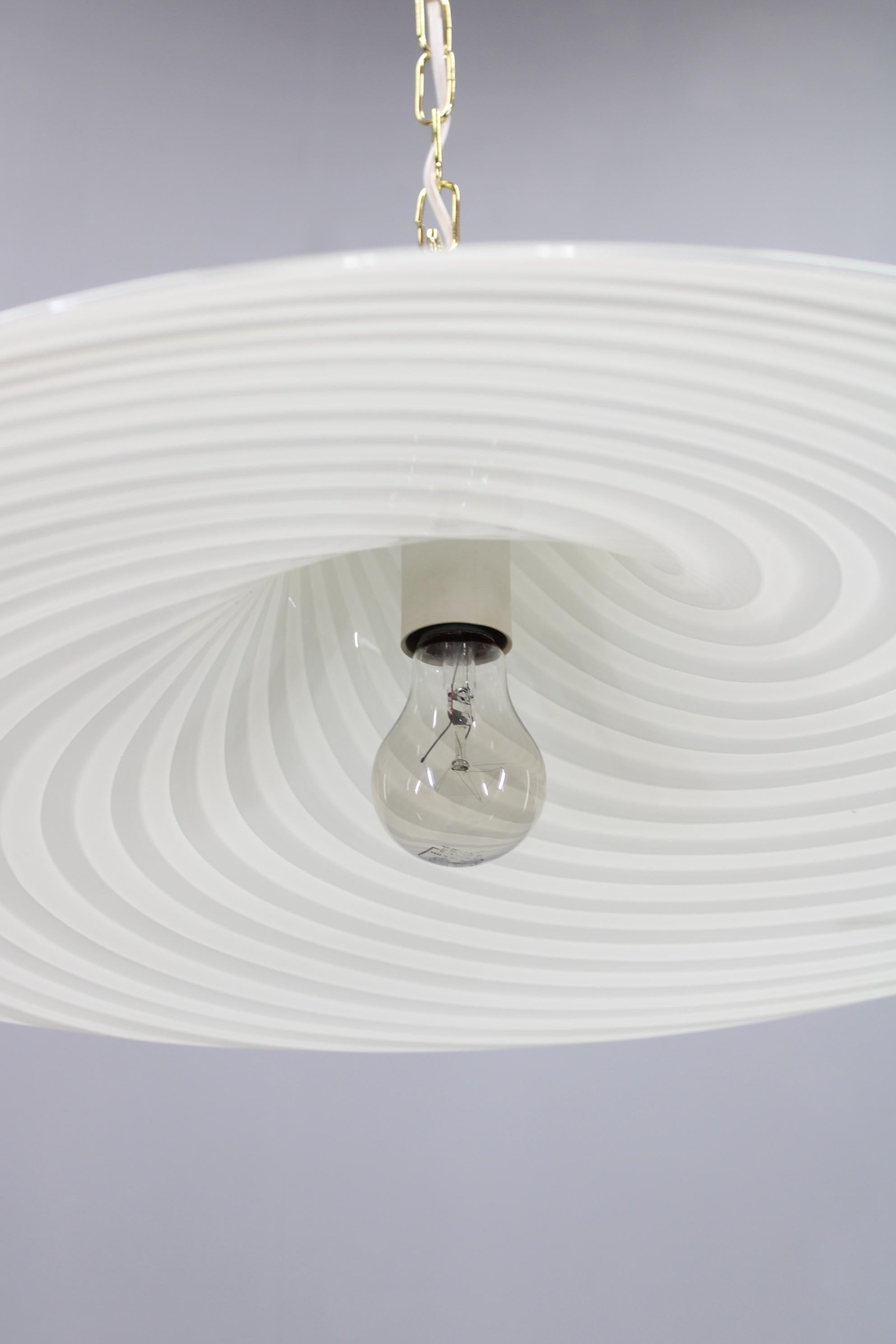 1970s Glass Pendant light By Venice Glass, Italy For Sale 1